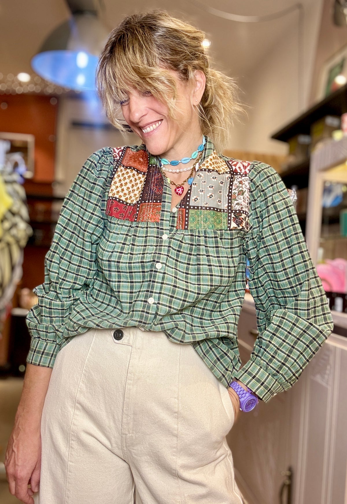 Chemise Nolan patchwork
