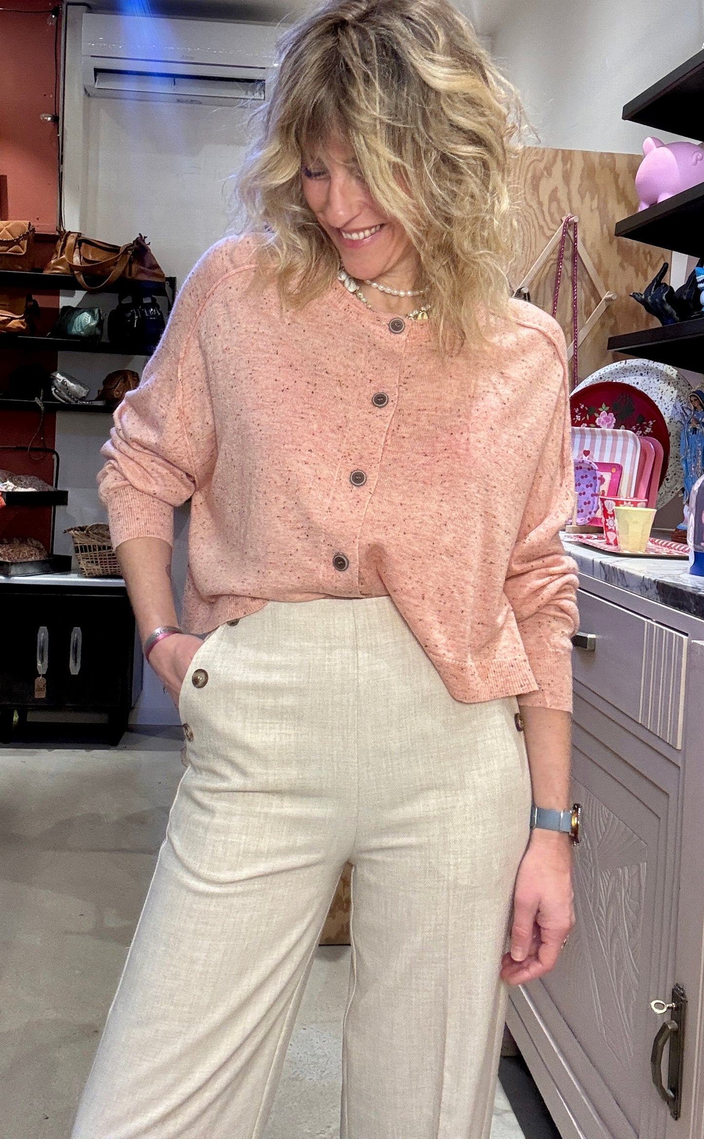 Gilet Maelie rose
