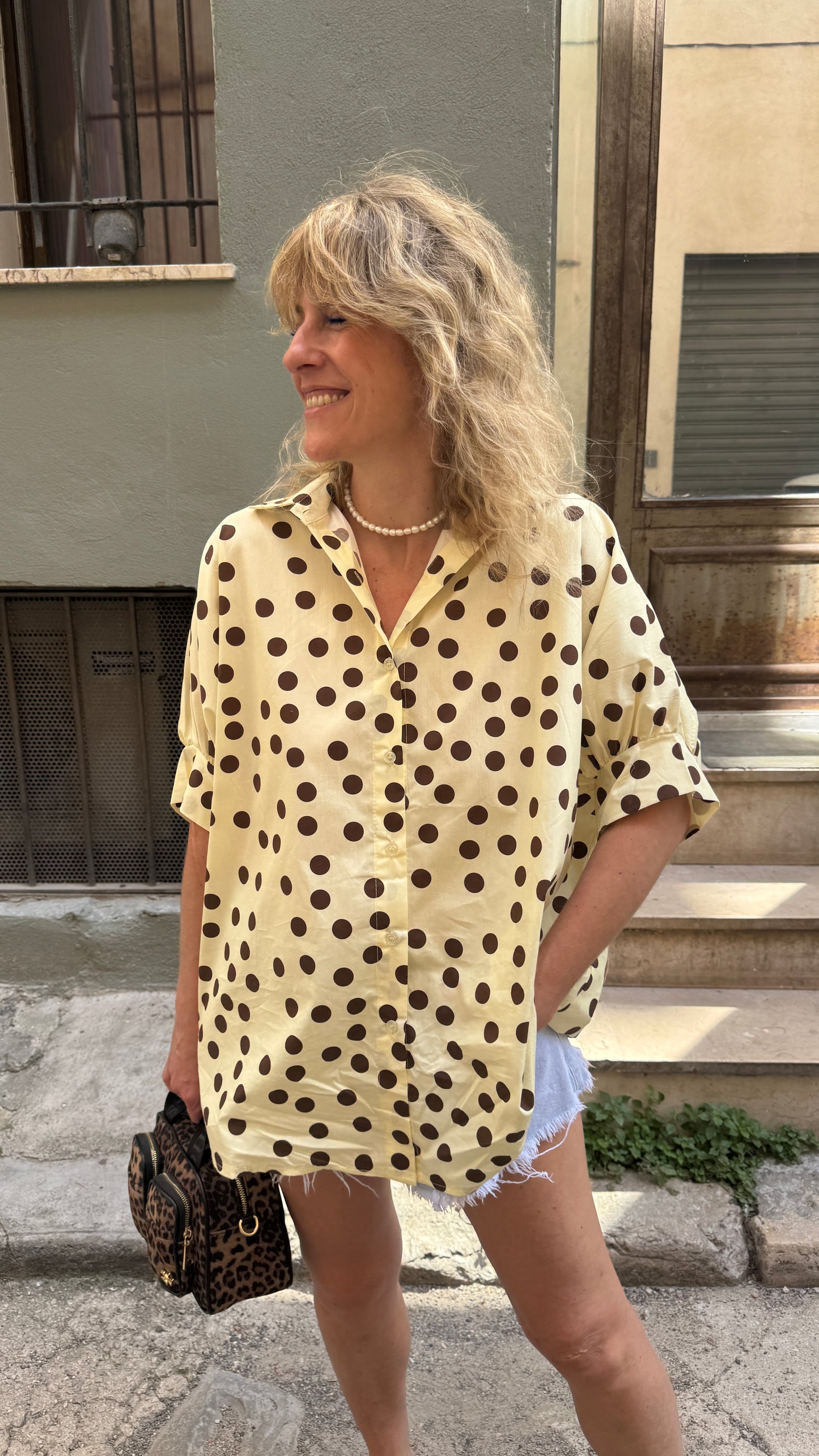 Chemise Yellow Dot