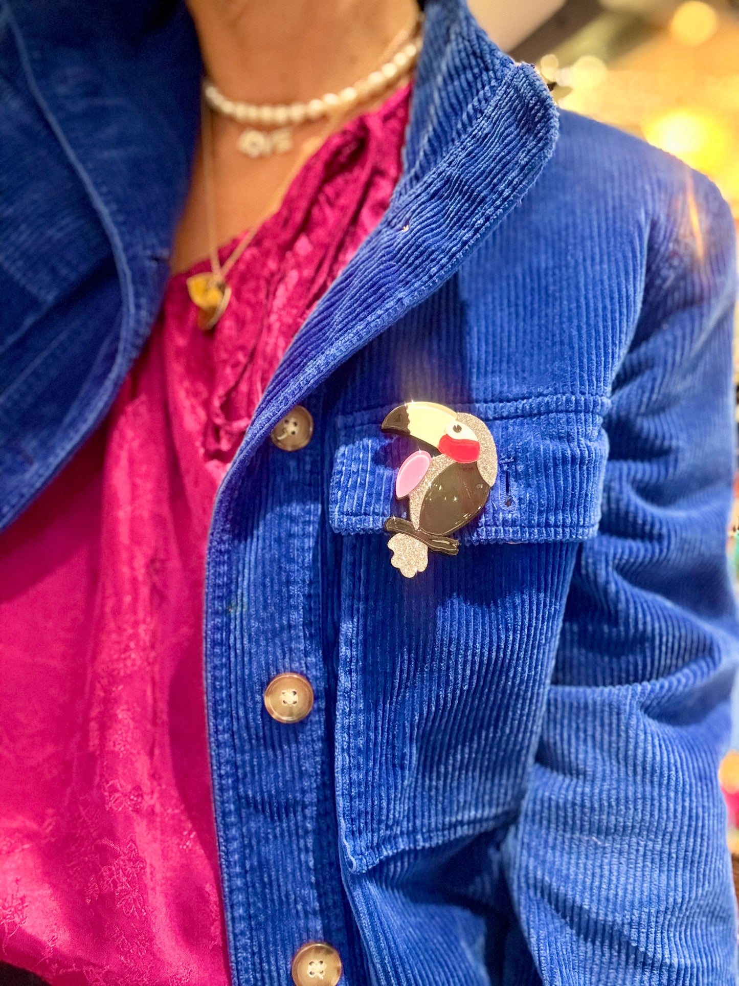 Broche Toucan noir