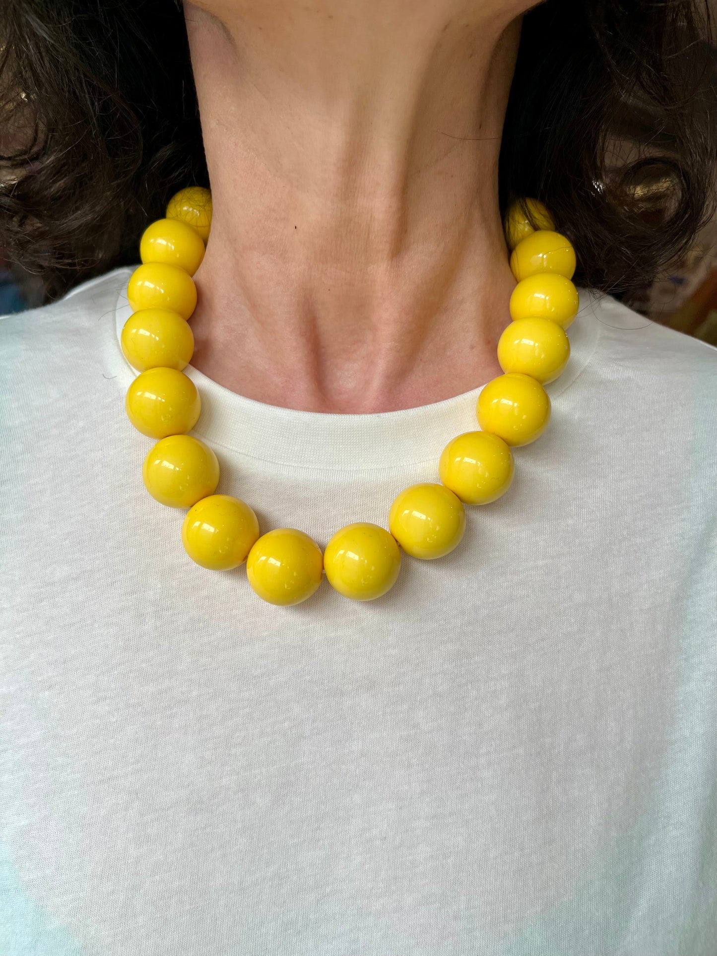 Collier Bouboule jaune