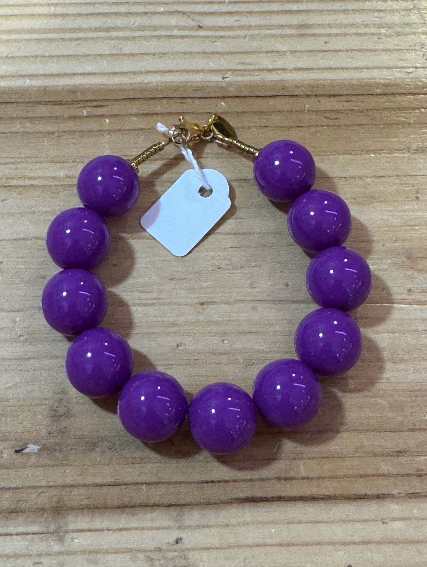Bracelet Boules Violettes