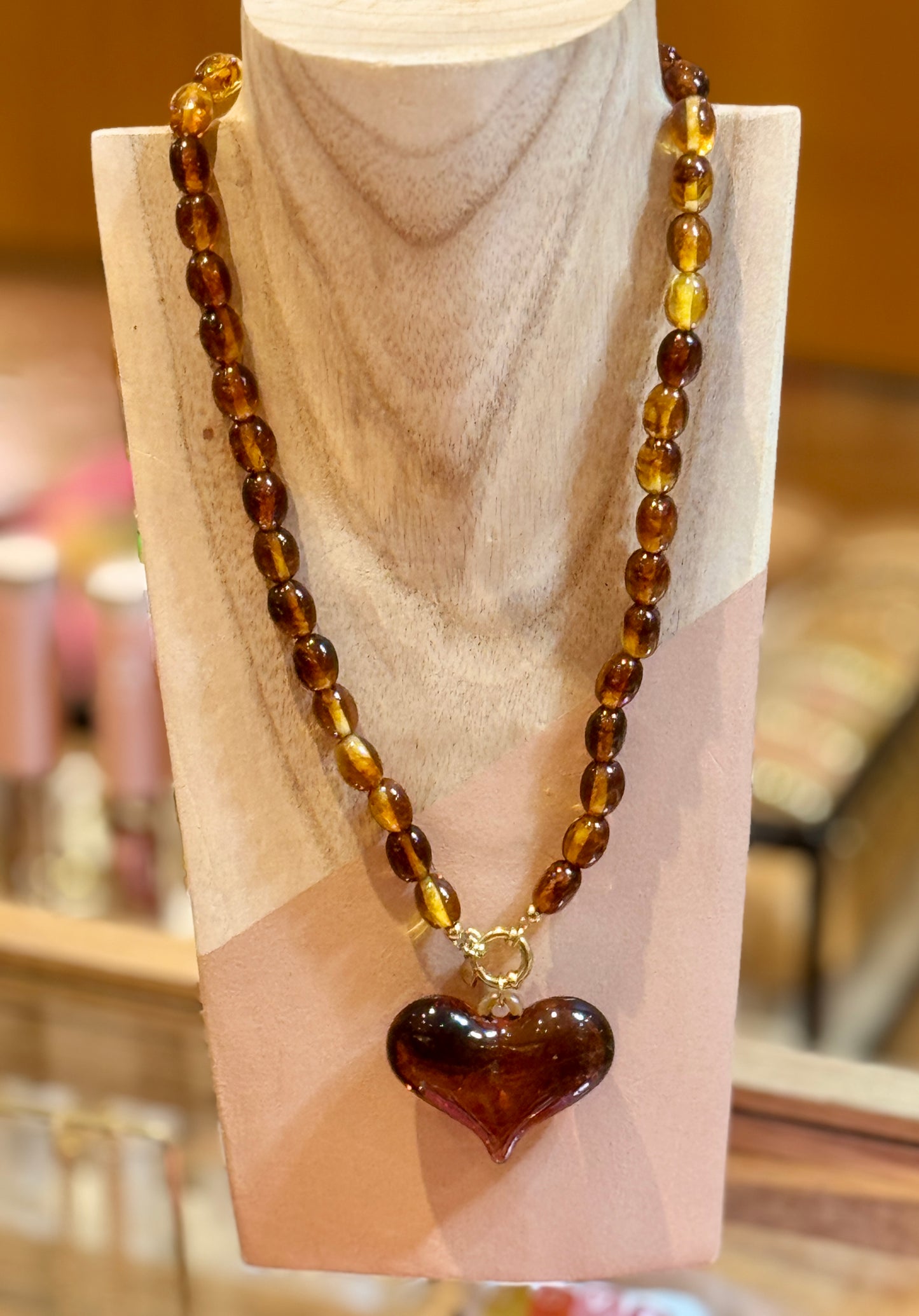Maxi Breloque Coeur écaille