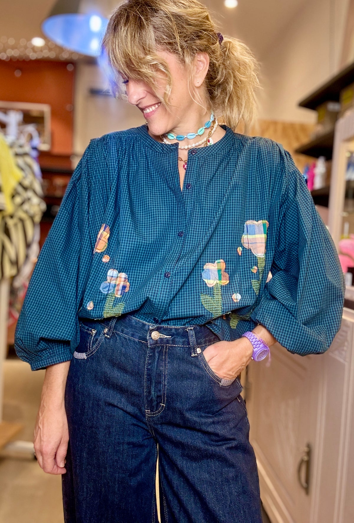 Chemise Janet bleue