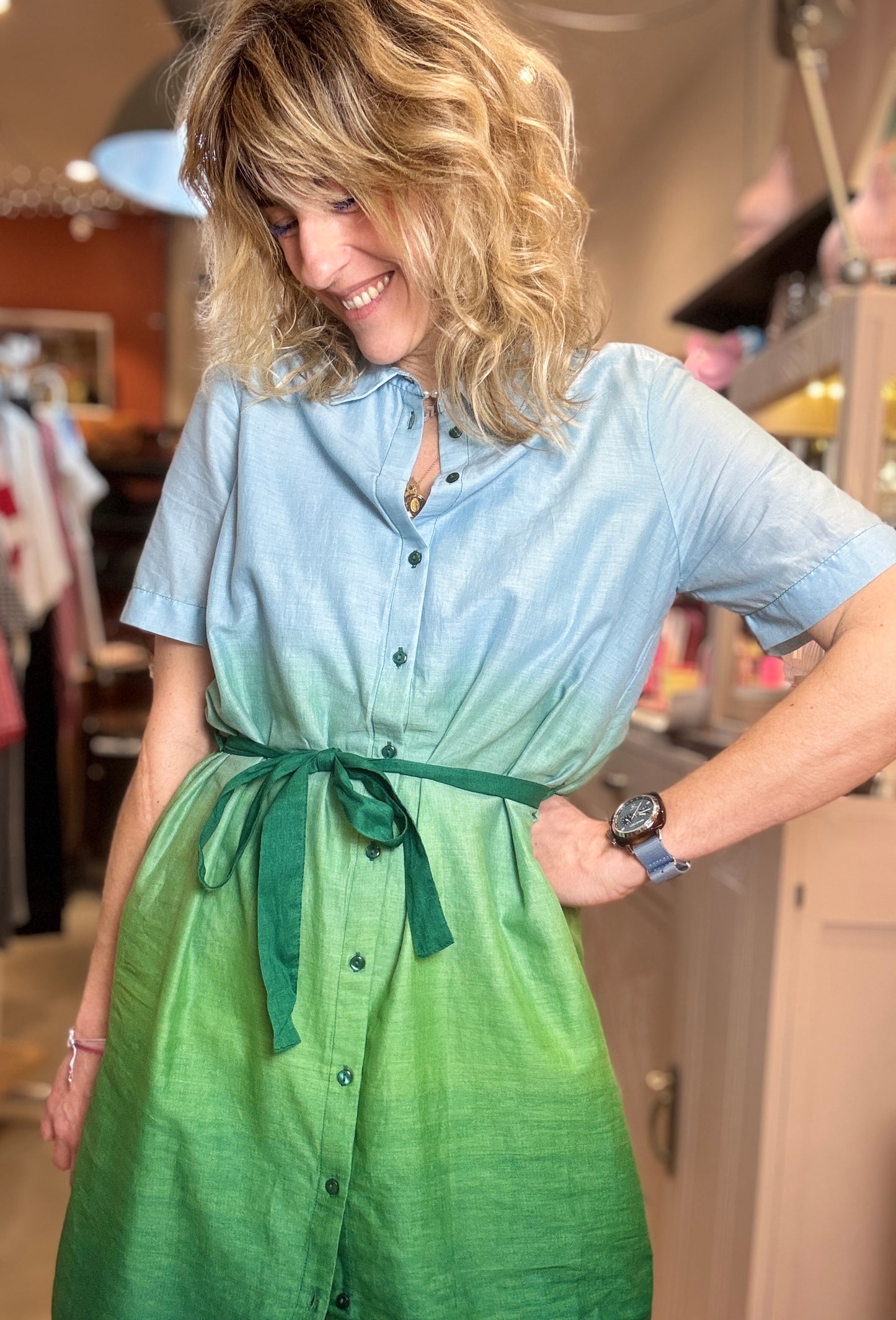 Robe Rainbow bleue