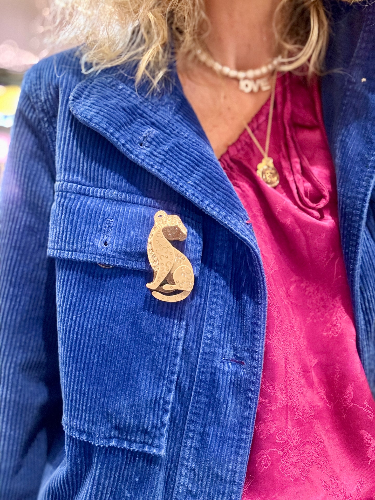 Broche Panthère or