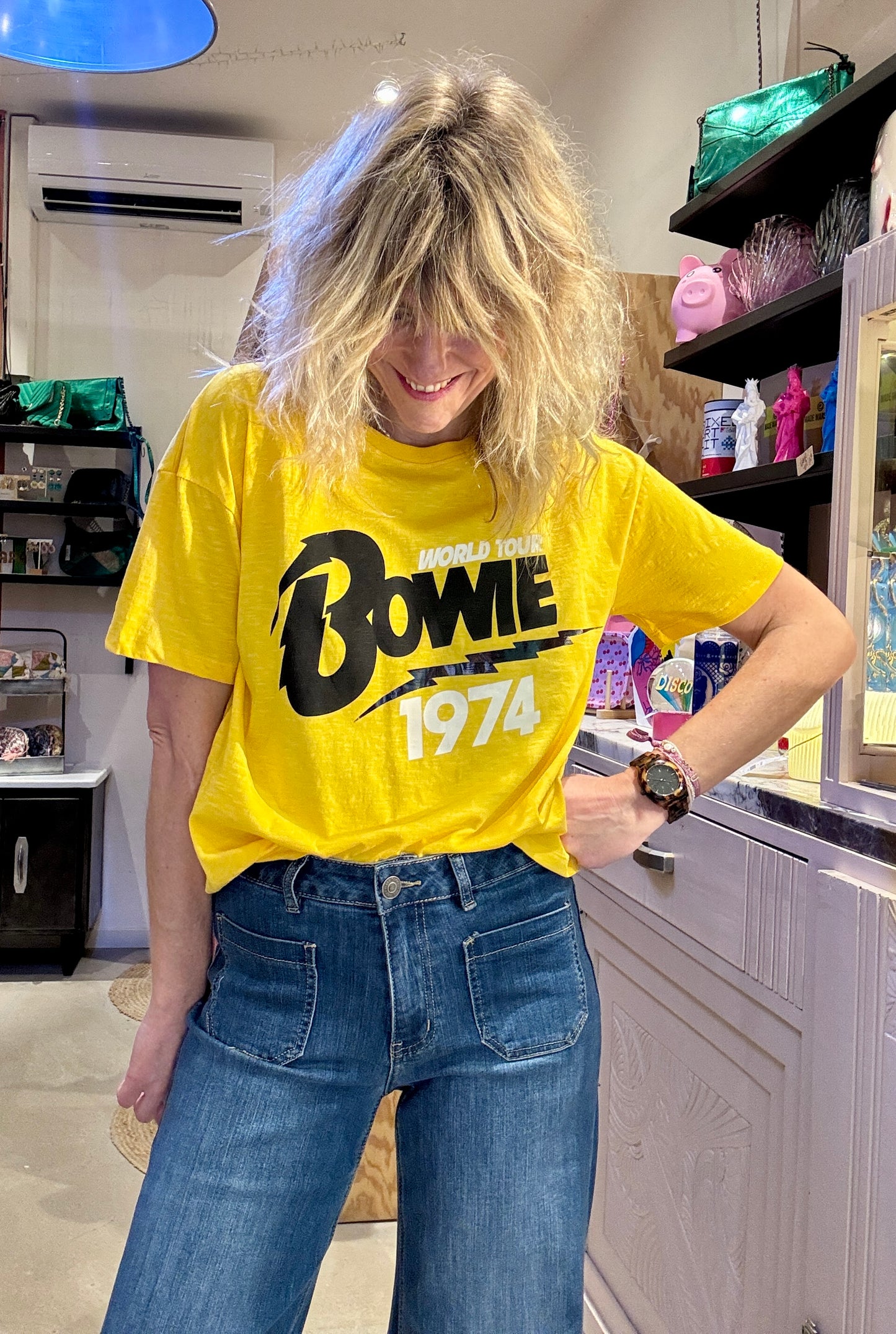 T-shirt Bowie jaune