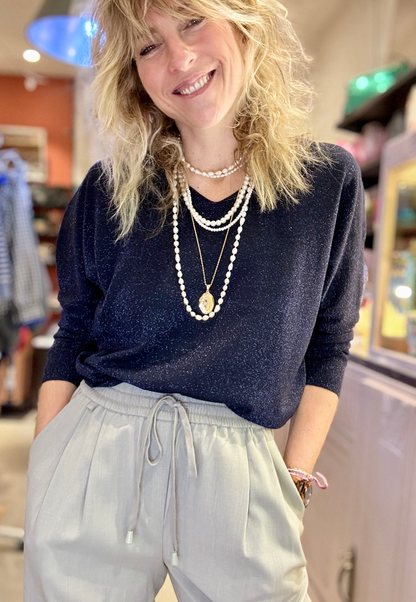 P'tit gilet Nettie marine