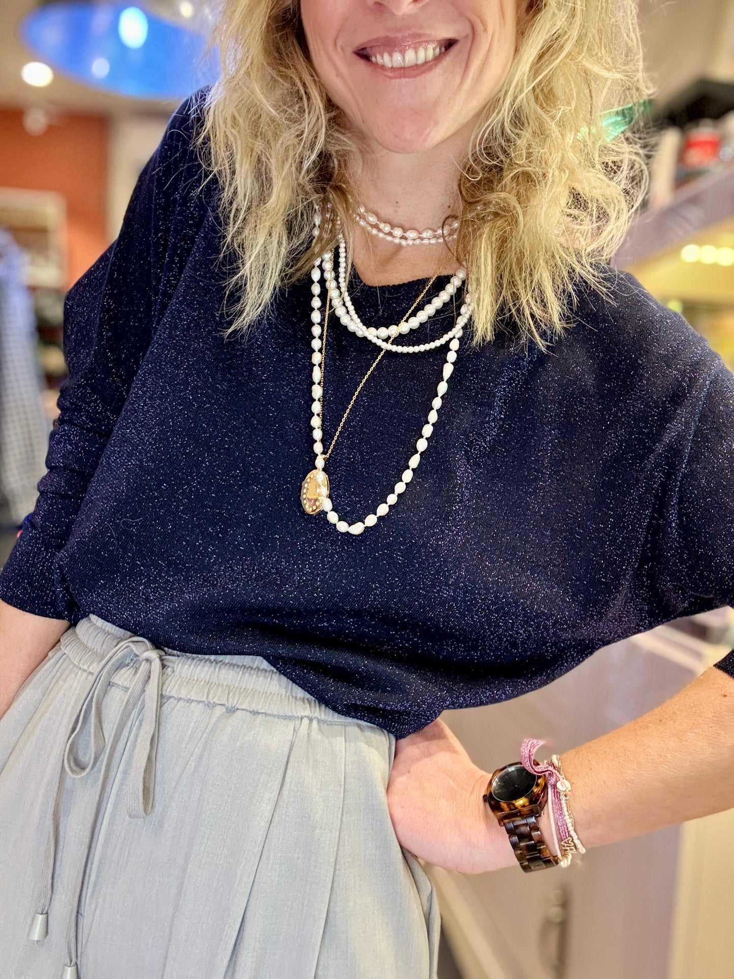 P'tit gilet Nettie marine