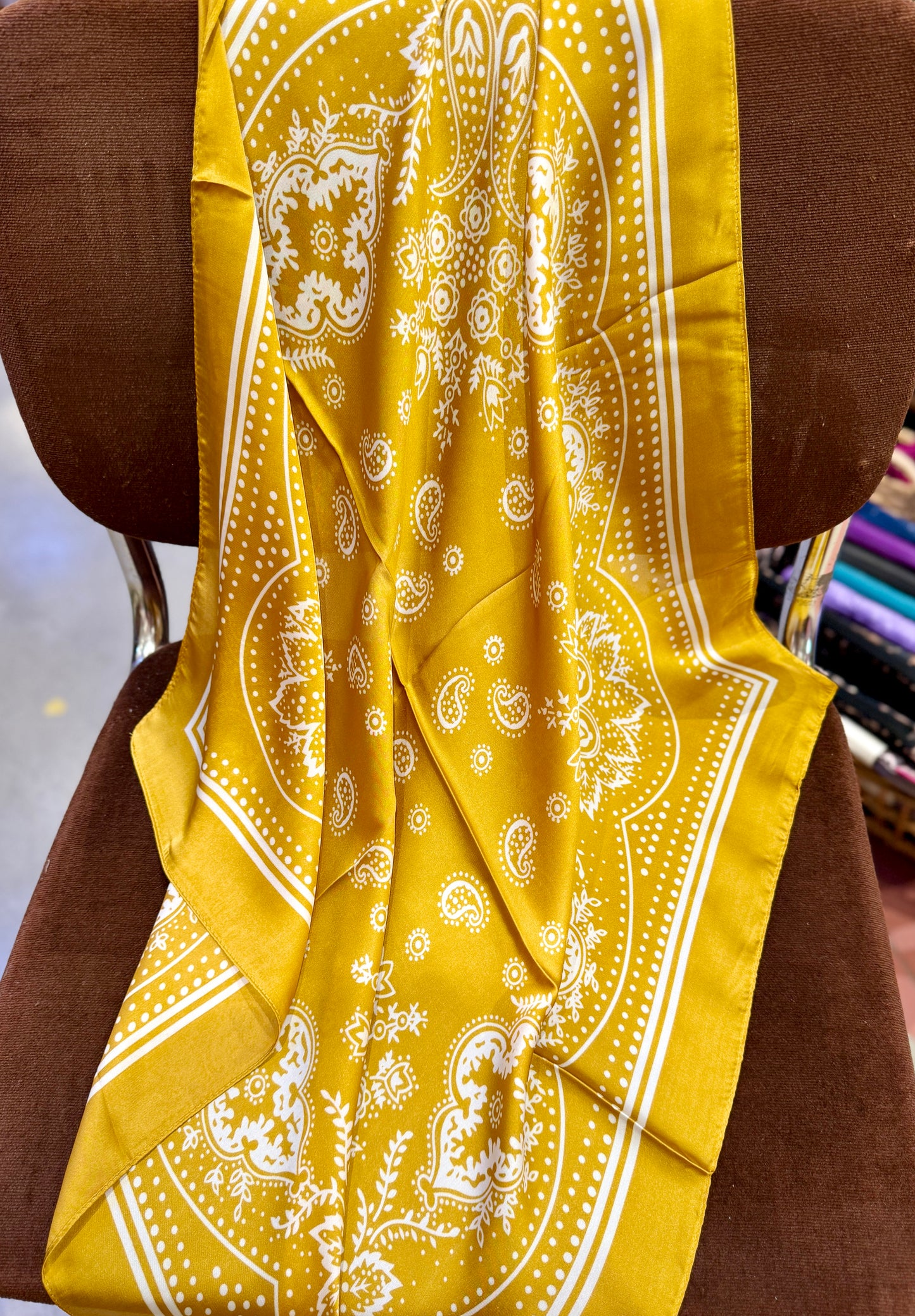 Foulard Bandana moutarde