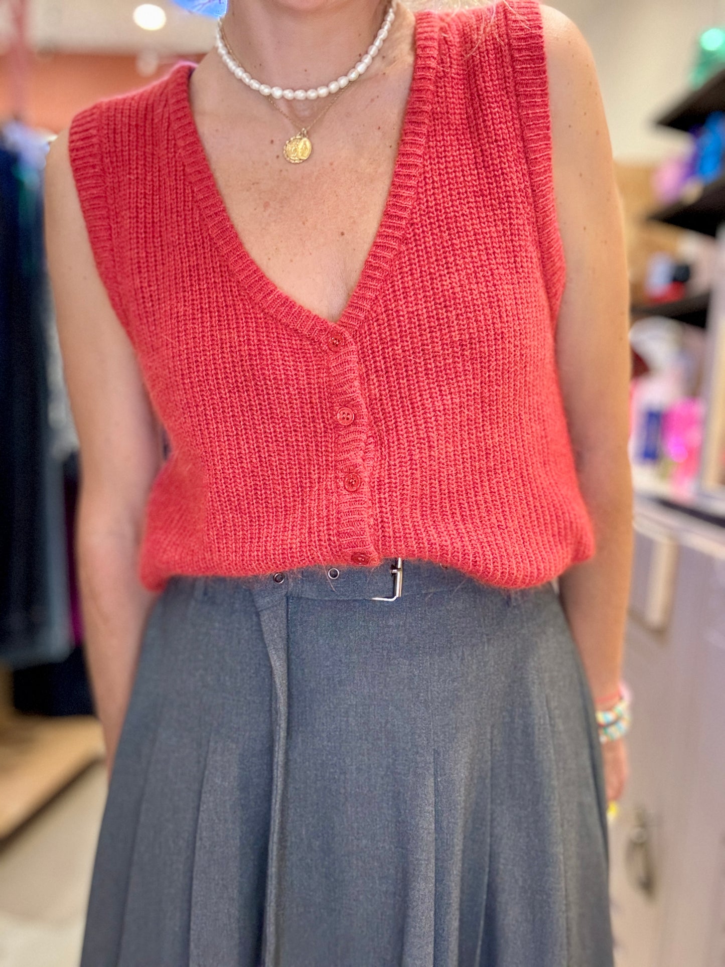 Gilet Tom tomate