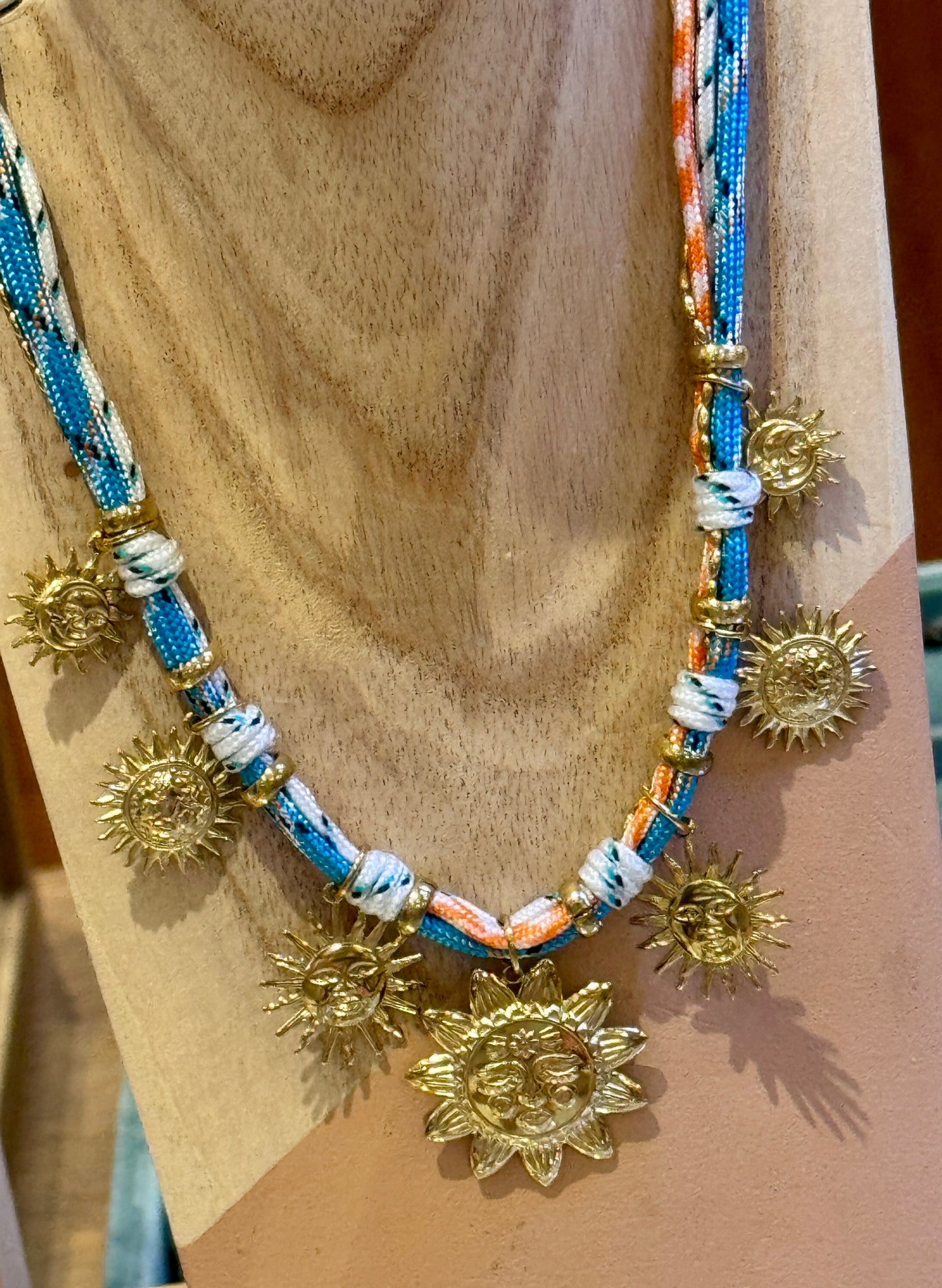 Collier Paracorde Sun bleu