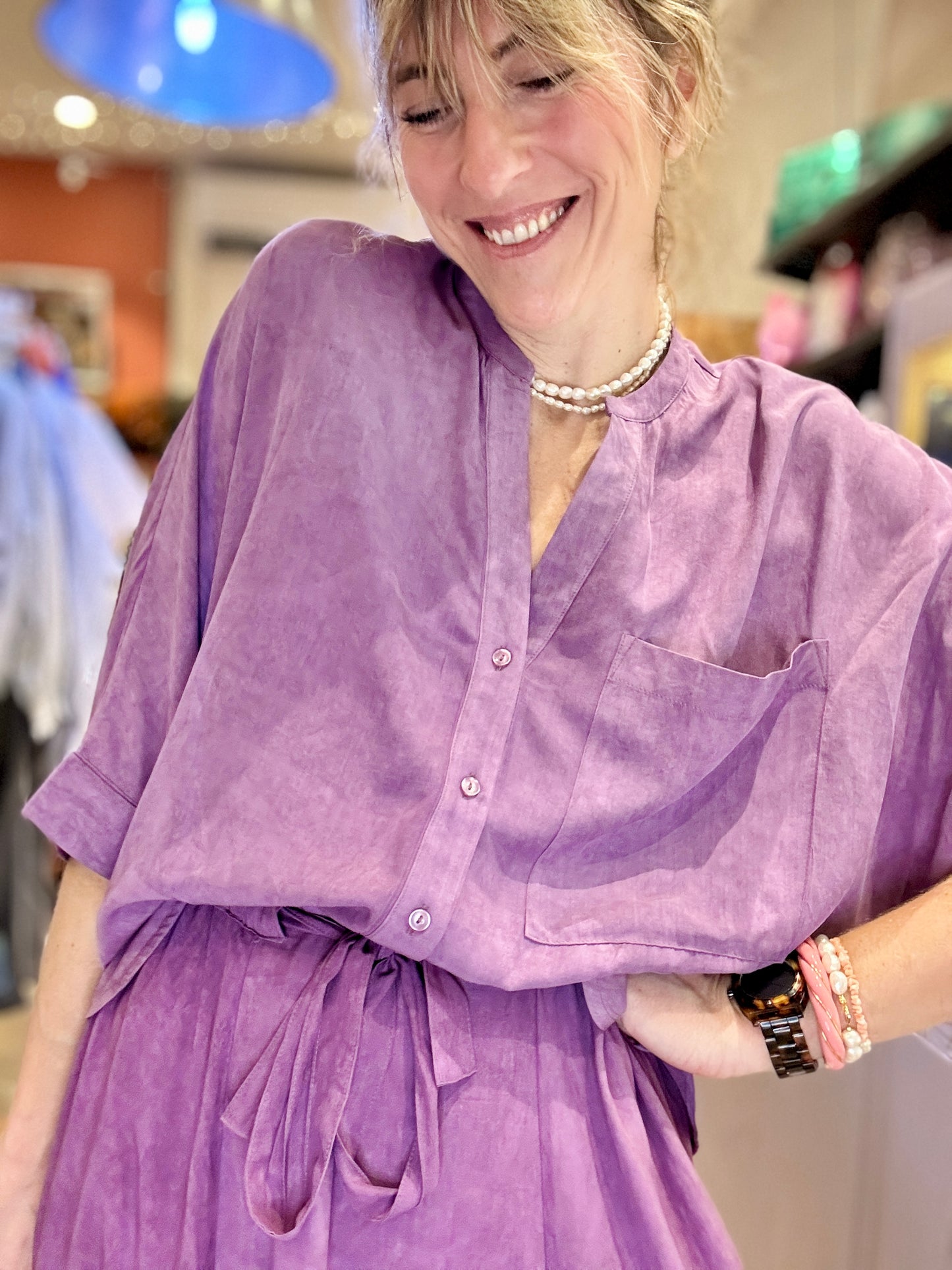 Chemise Louisiane violette