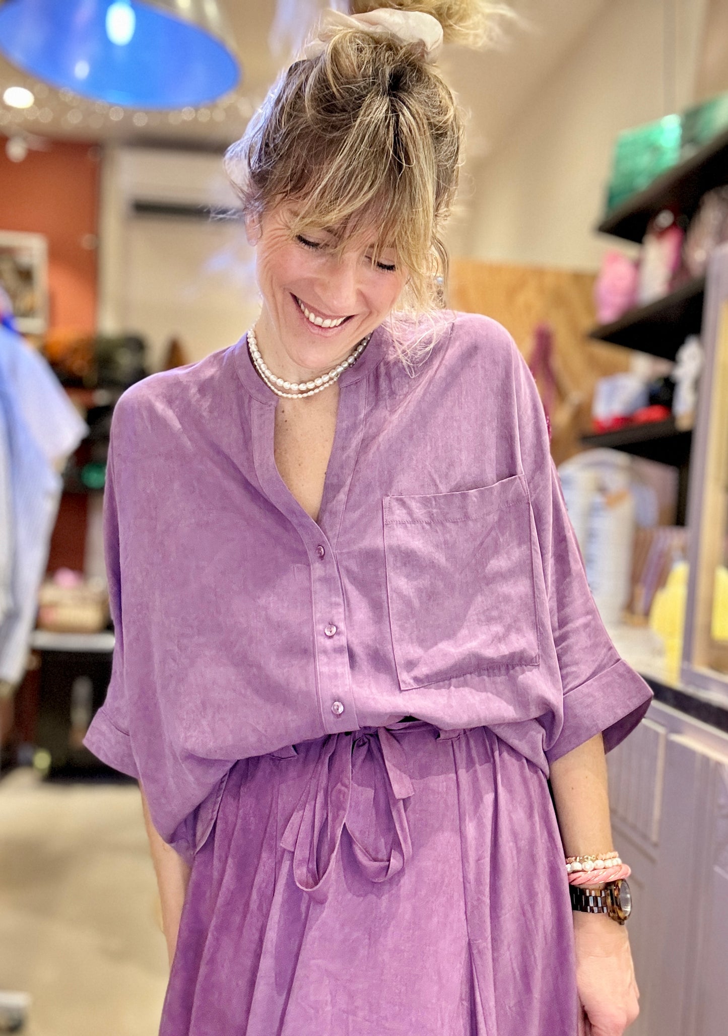 Chemise Louisiane violette