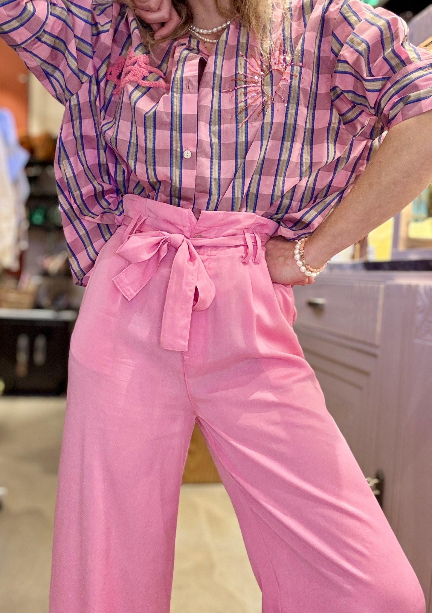Pantalon Nami rose