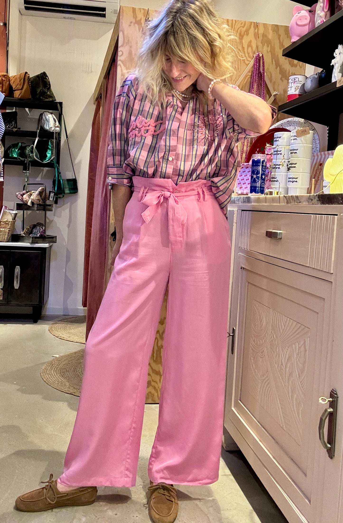 Pantalon Nami rose