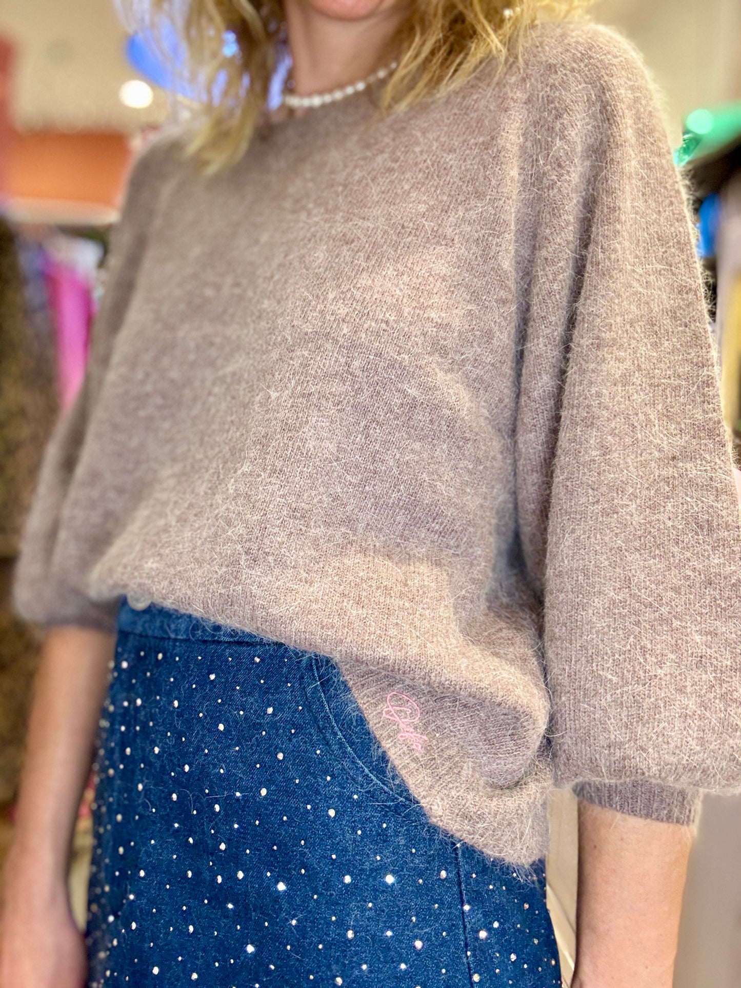 Pull Maeva marron glacé