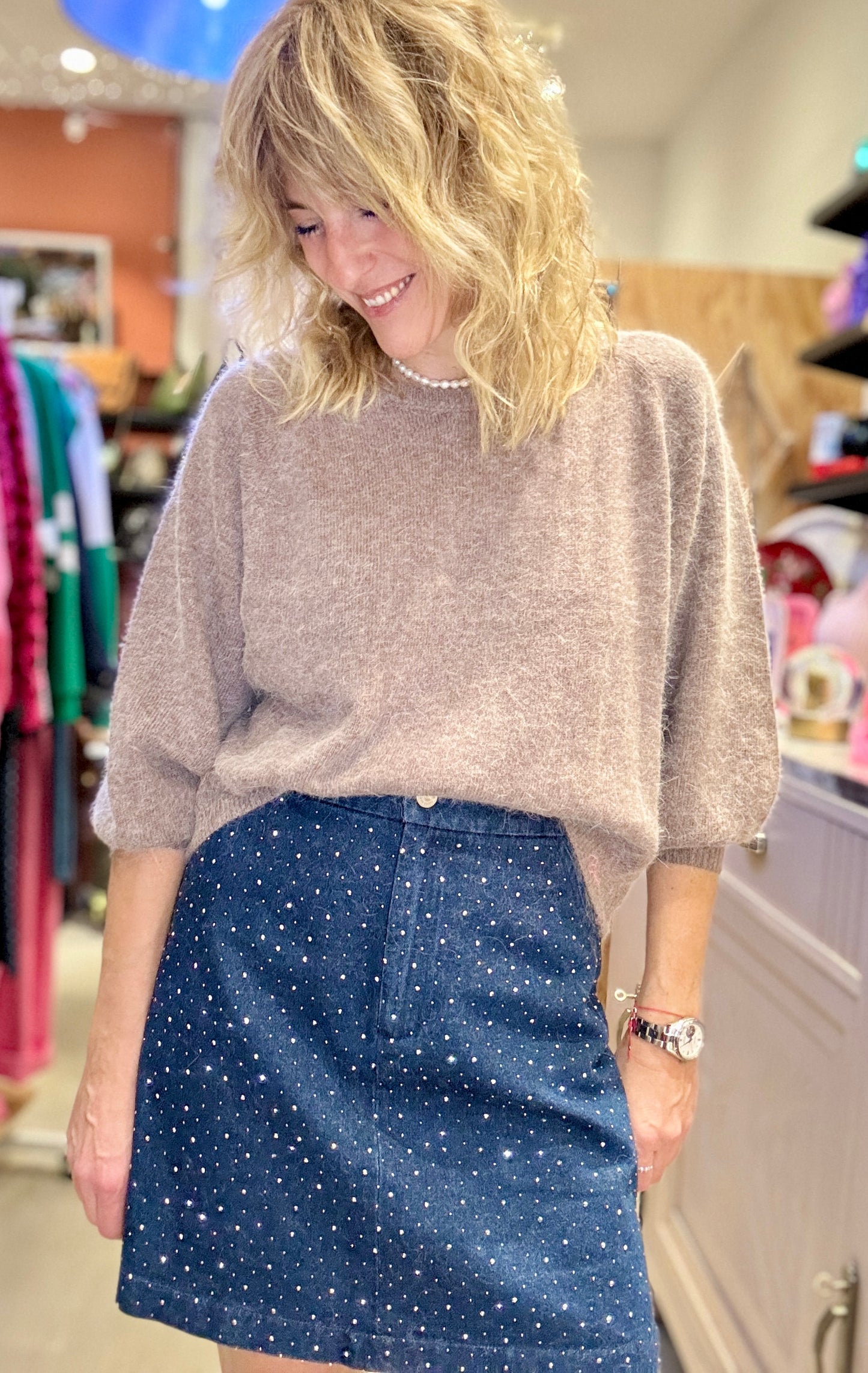 Pull Maeva marron glacé