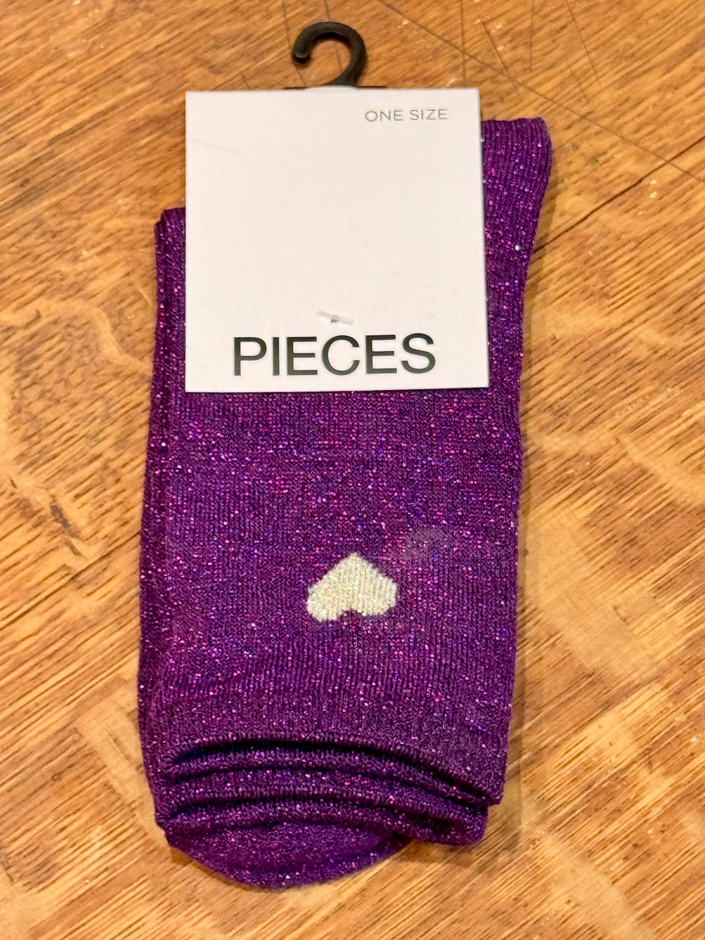 Chaussettes à paillettes Coeur