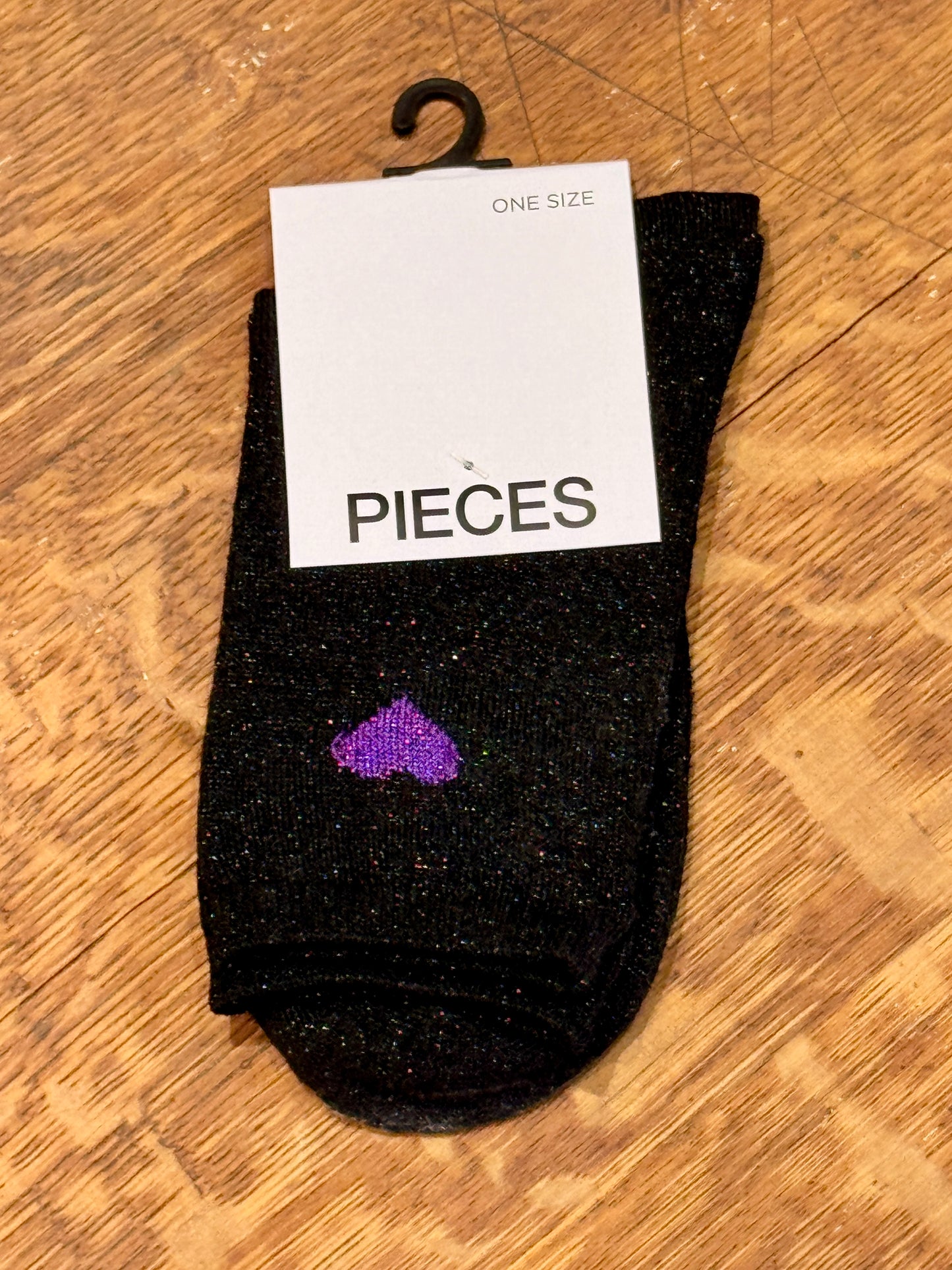 Chaussettes à paillettes Coeur