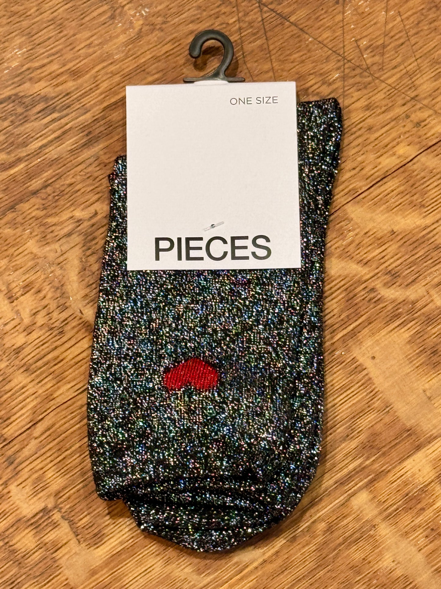 Chaussettes à paillettes Coeur