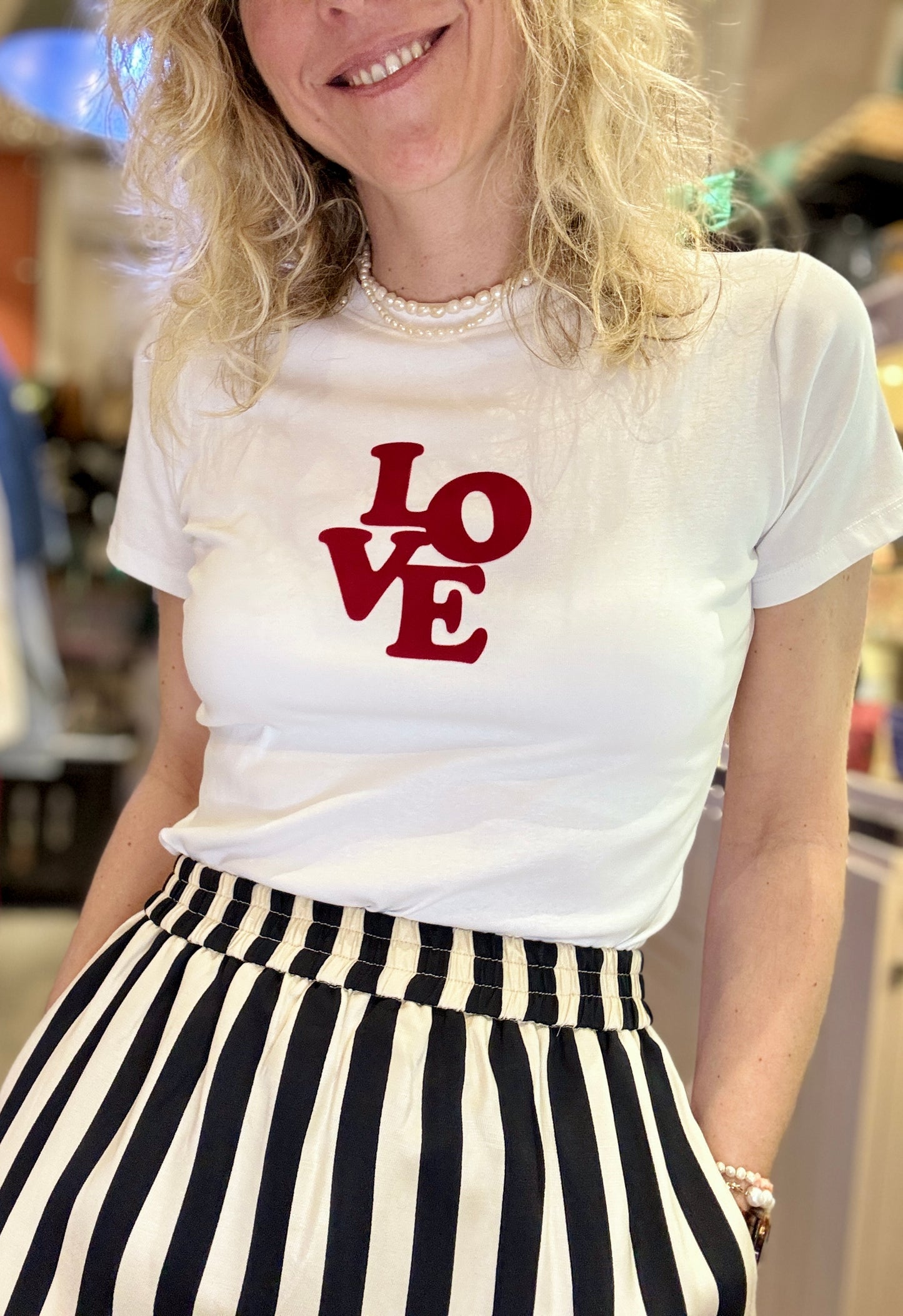 T-Shirt Love blanc