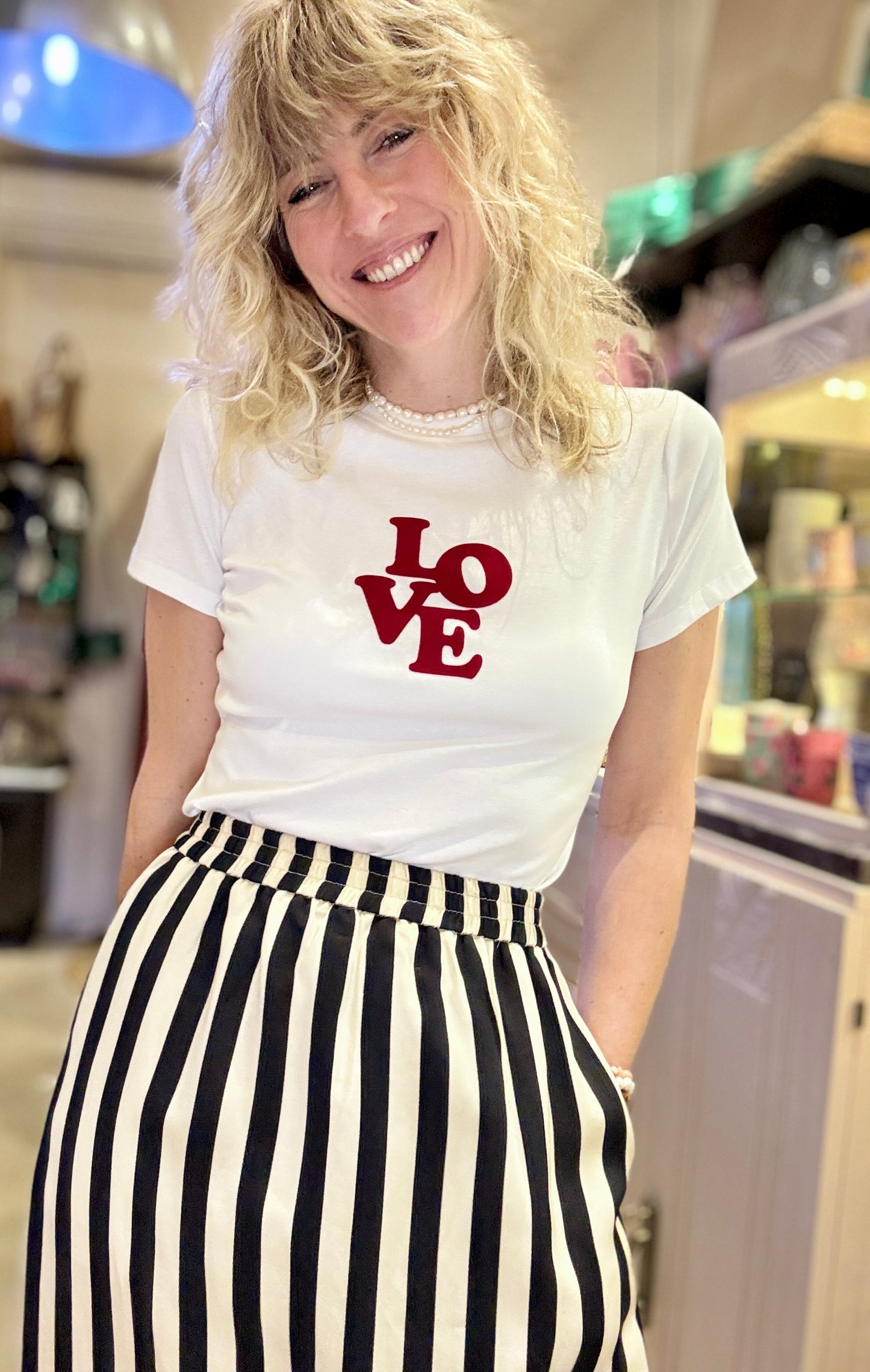 T-Shirt Love blanc