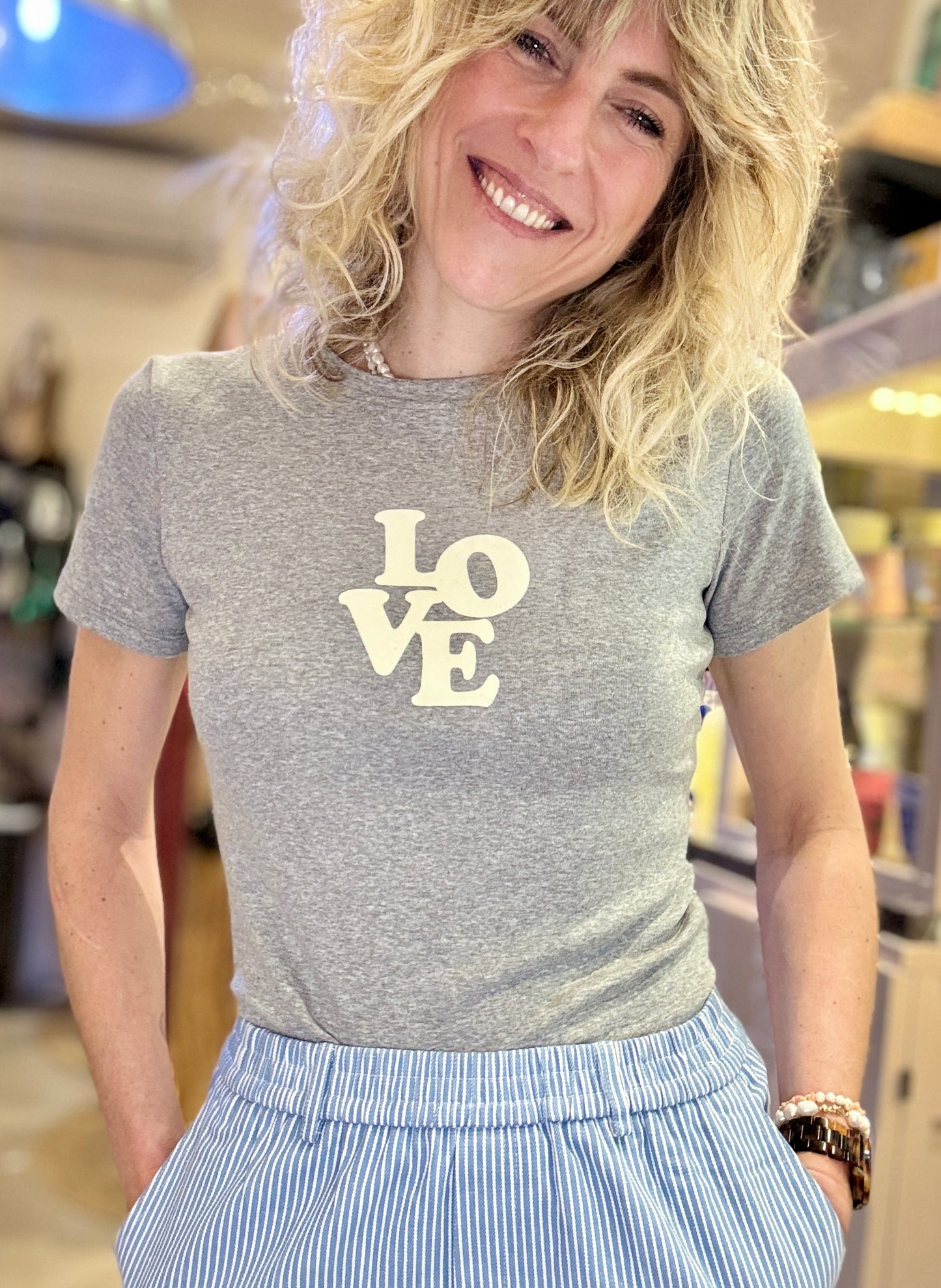 T-Shirt Love gris