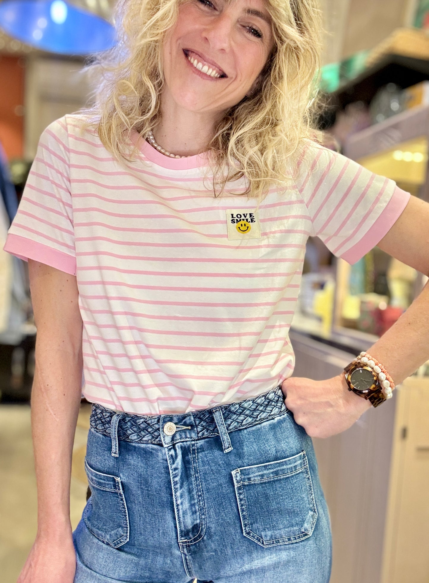 T-shirt Love Smile rose