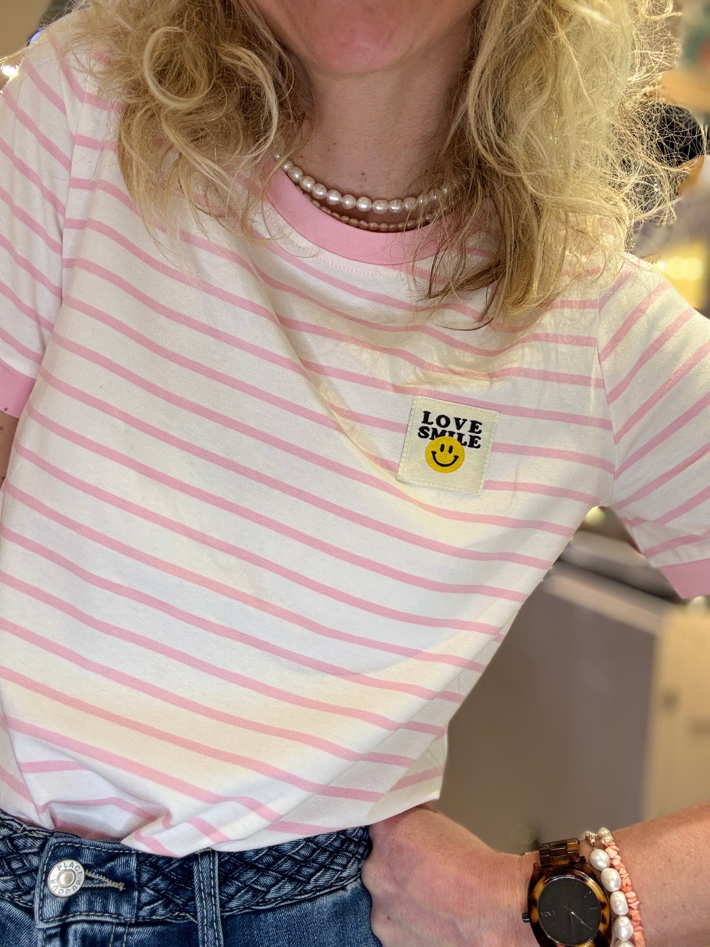 T-shirt Love Smile rose