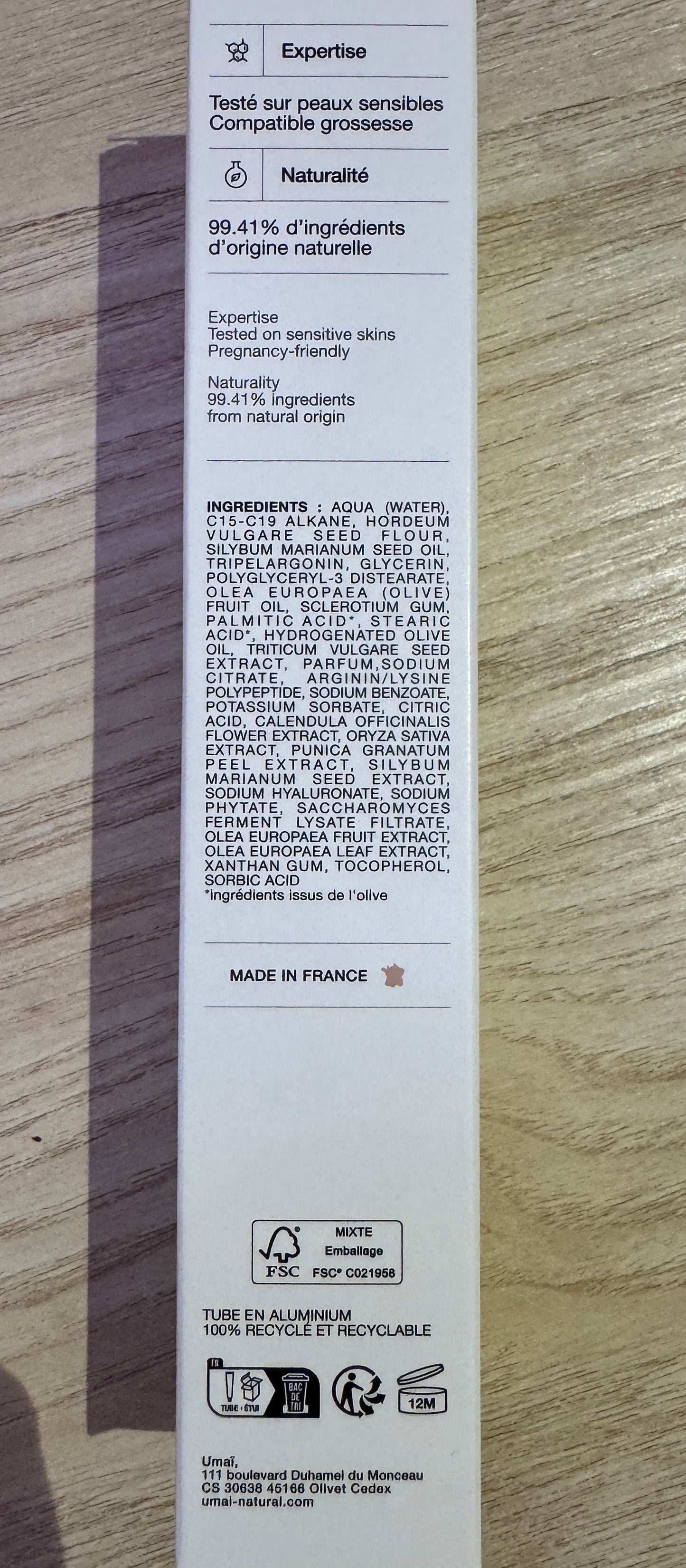 Crème infusée relipidante