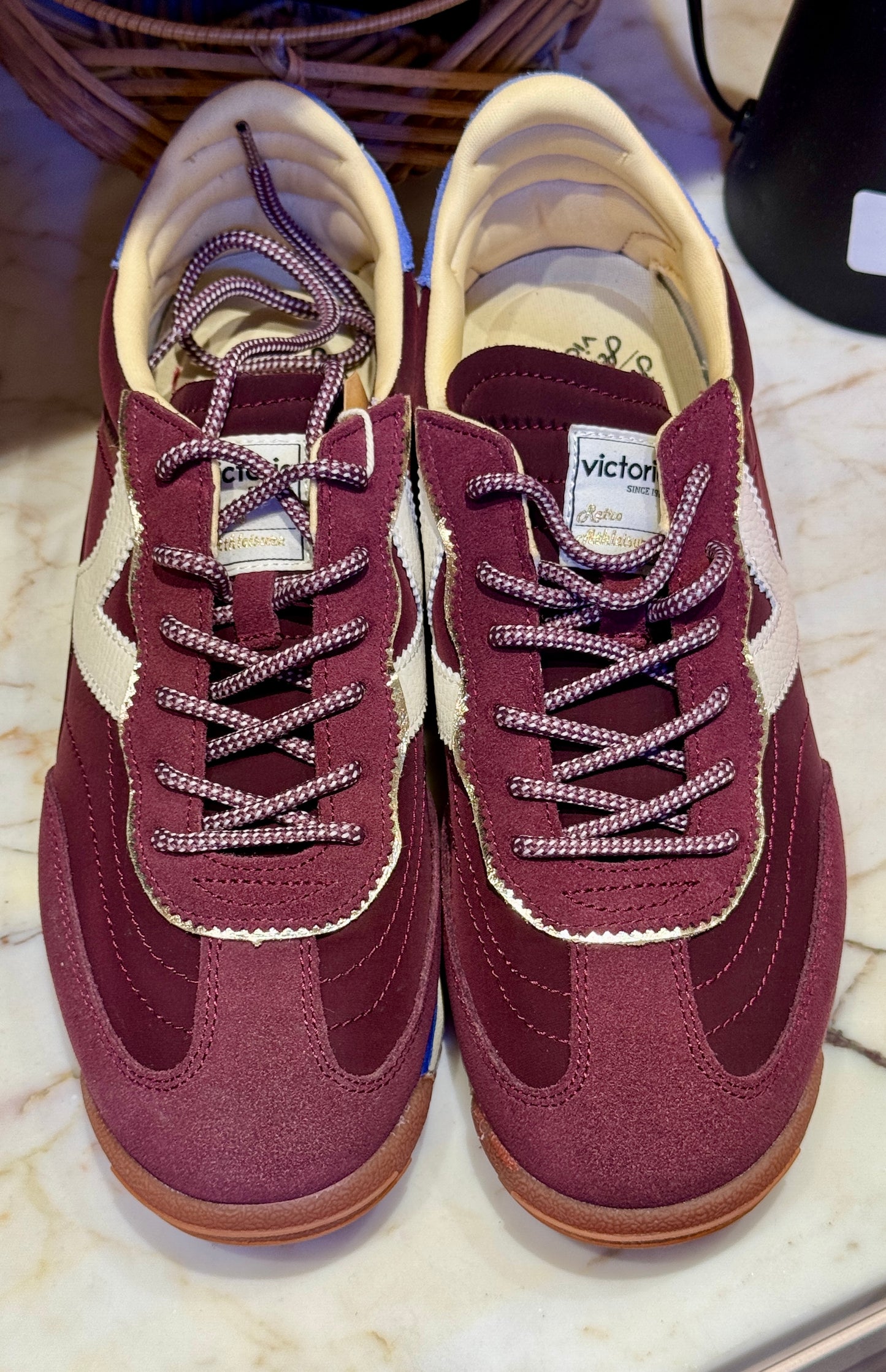 Baskets Retro bordeaux