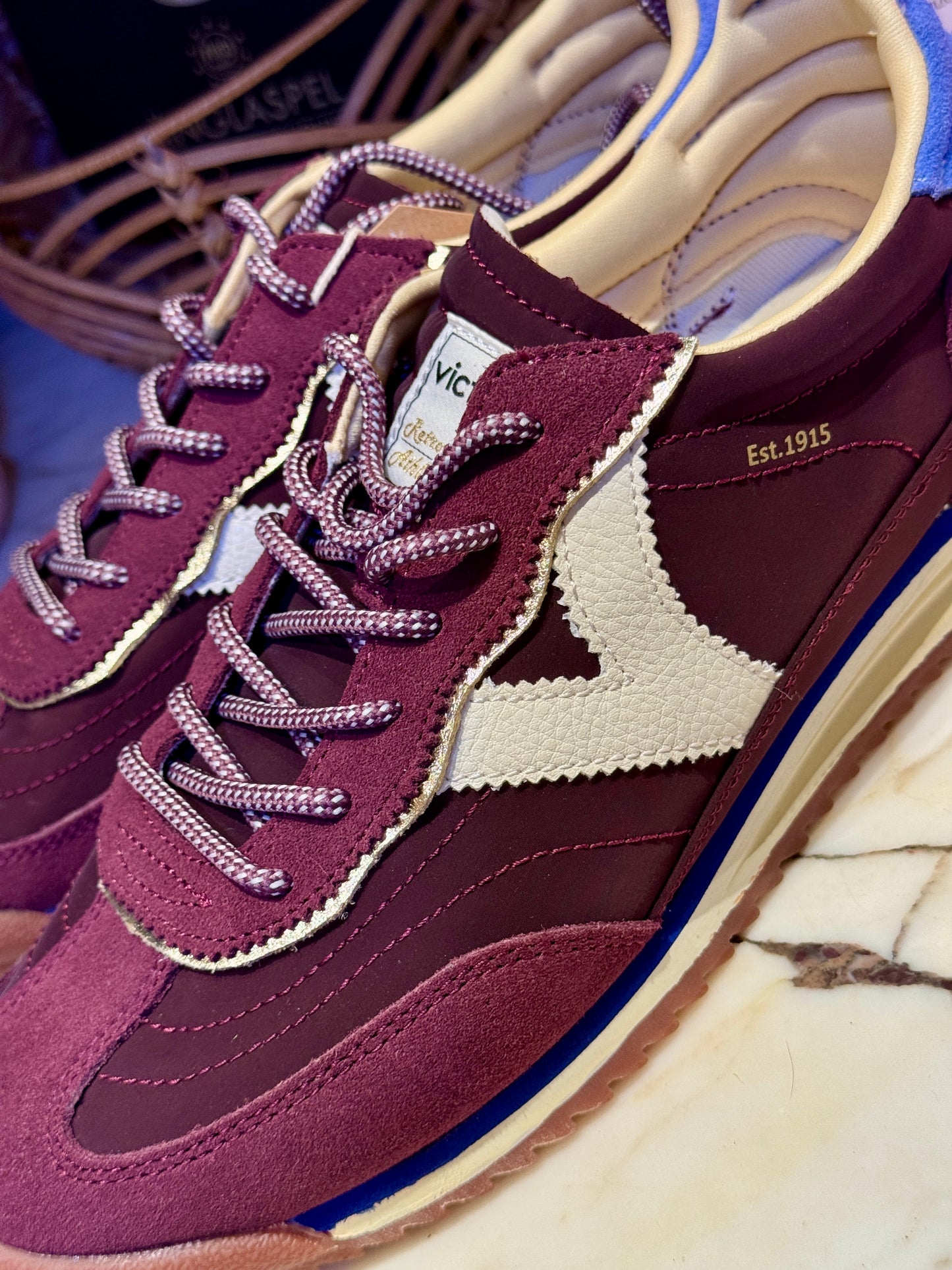 Baskets Retro bordeaux