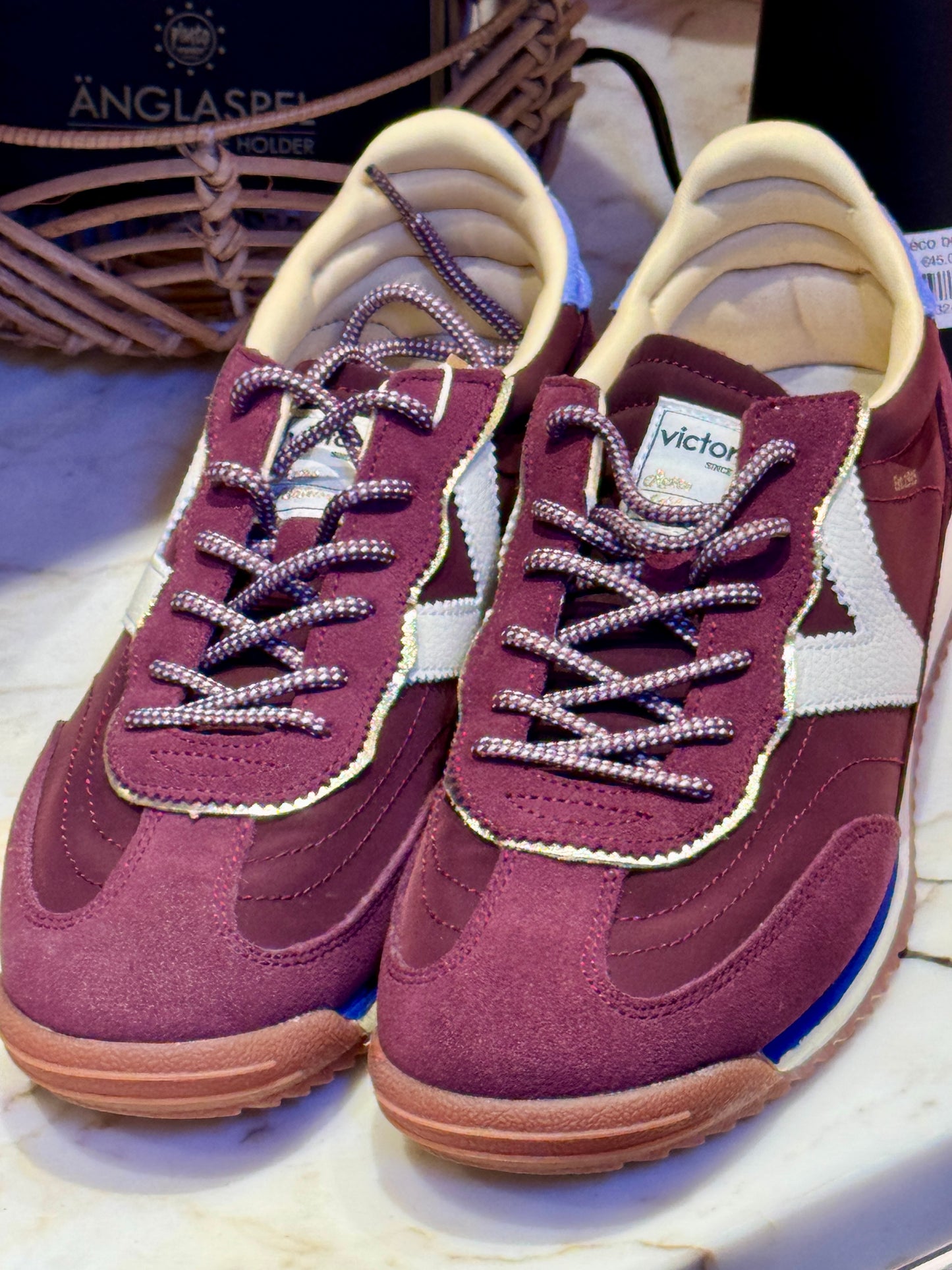 Baskets Retro bordeaux