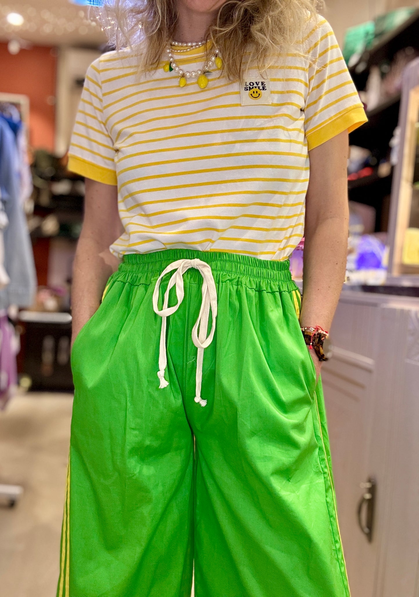 Pantalon Beckham vert