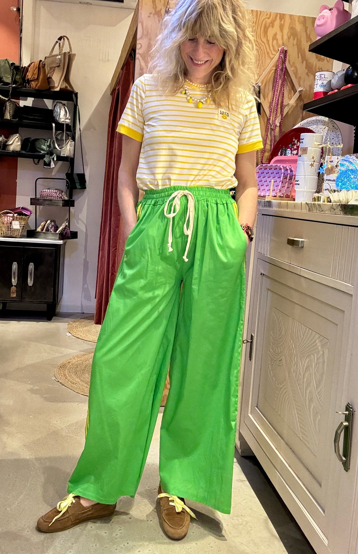 Pantalon Beckham vert