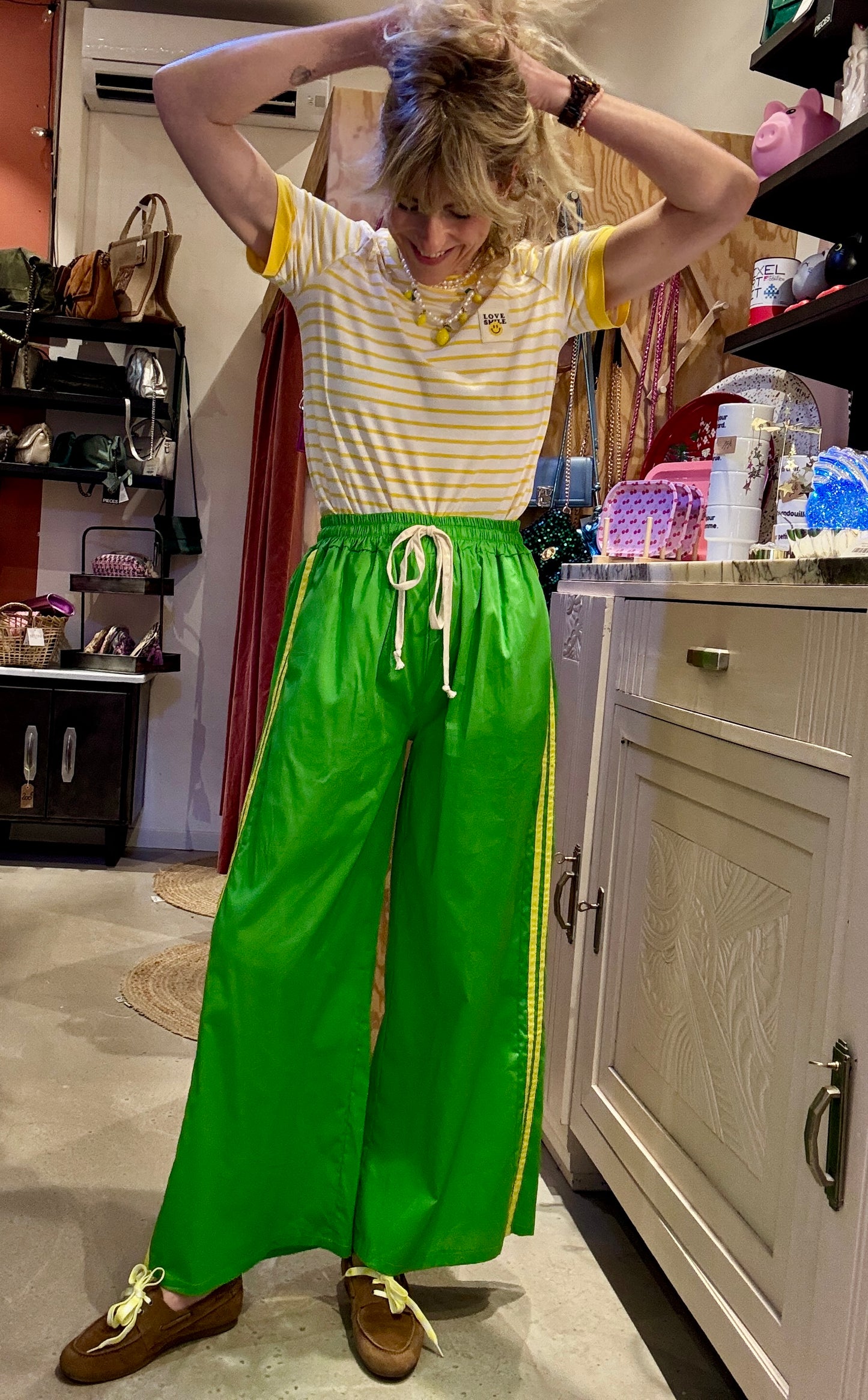 Pantalon Beckham vert