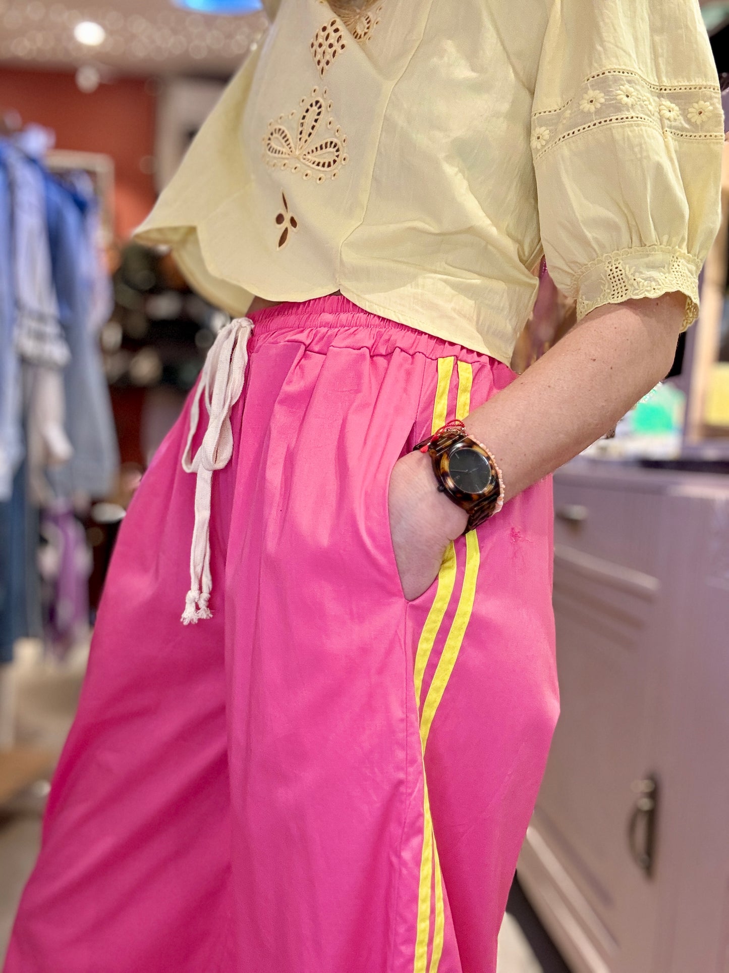 Pantalon Beckham rose