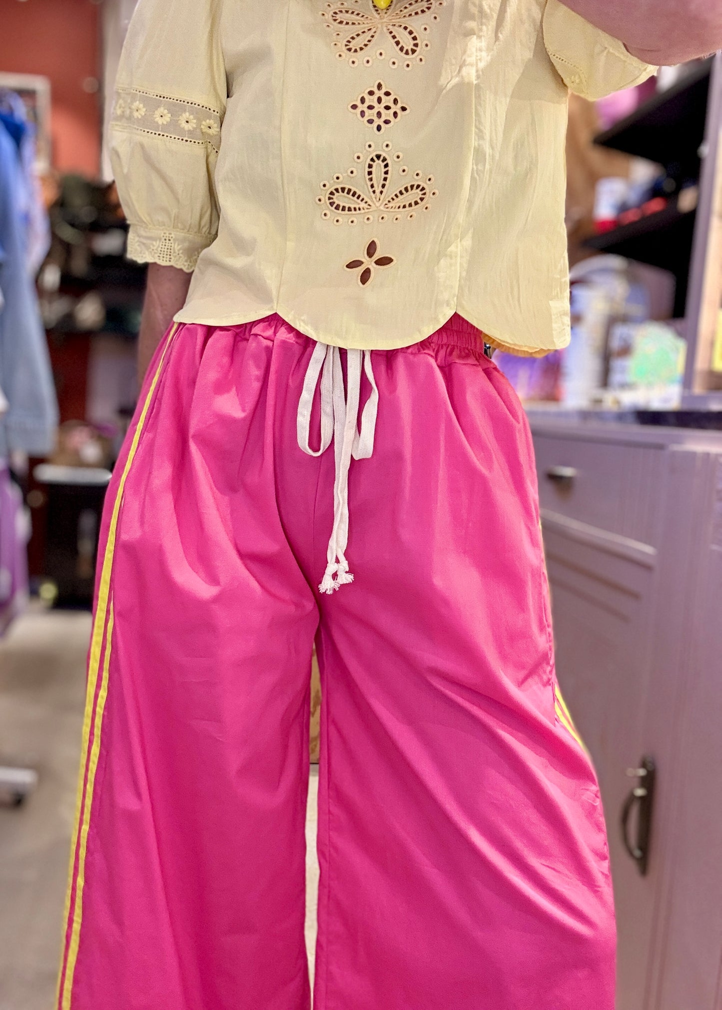 Pantalon Beckham rose