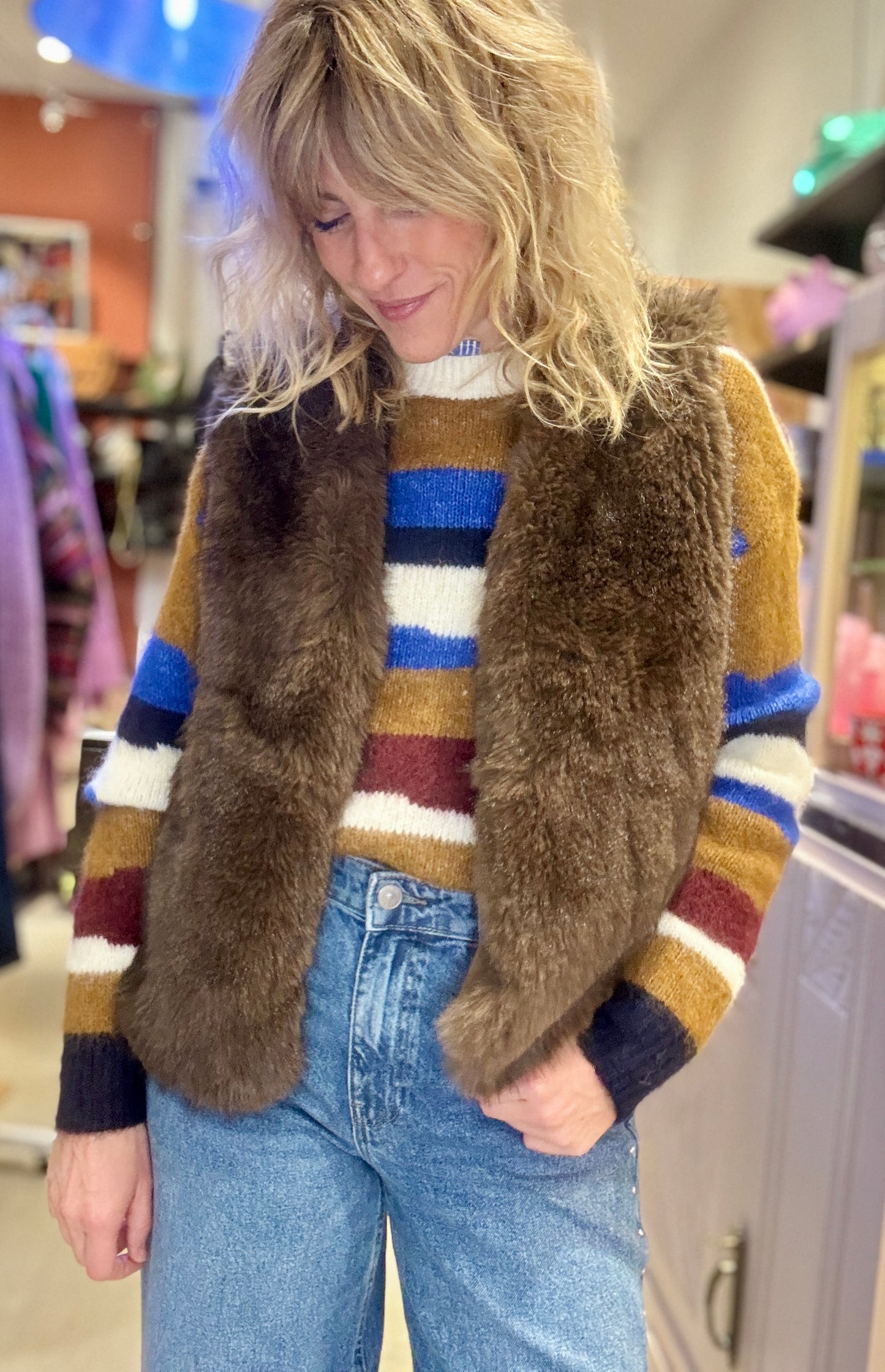 Gilet Priscilla choco