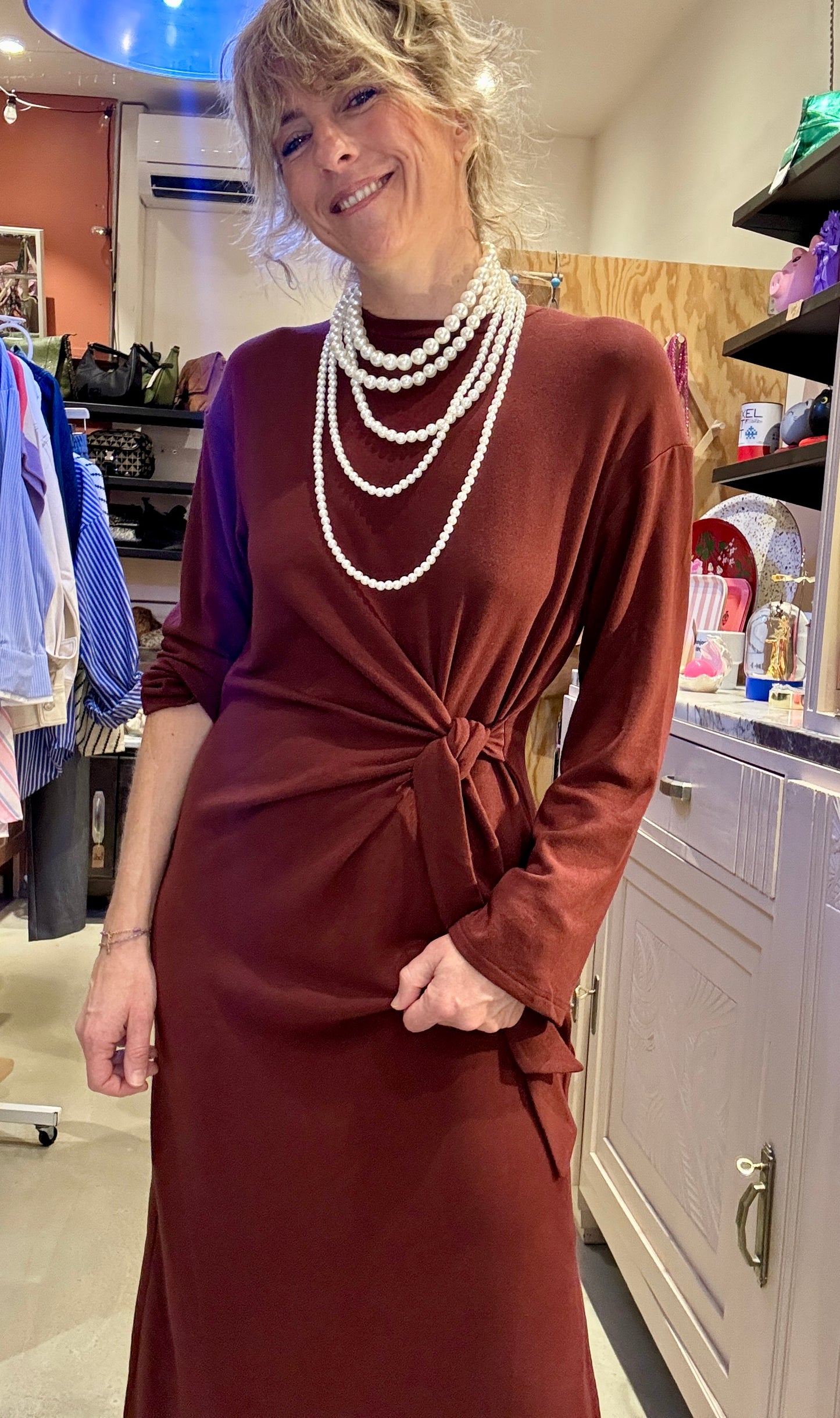 Robe Olive bordeaux