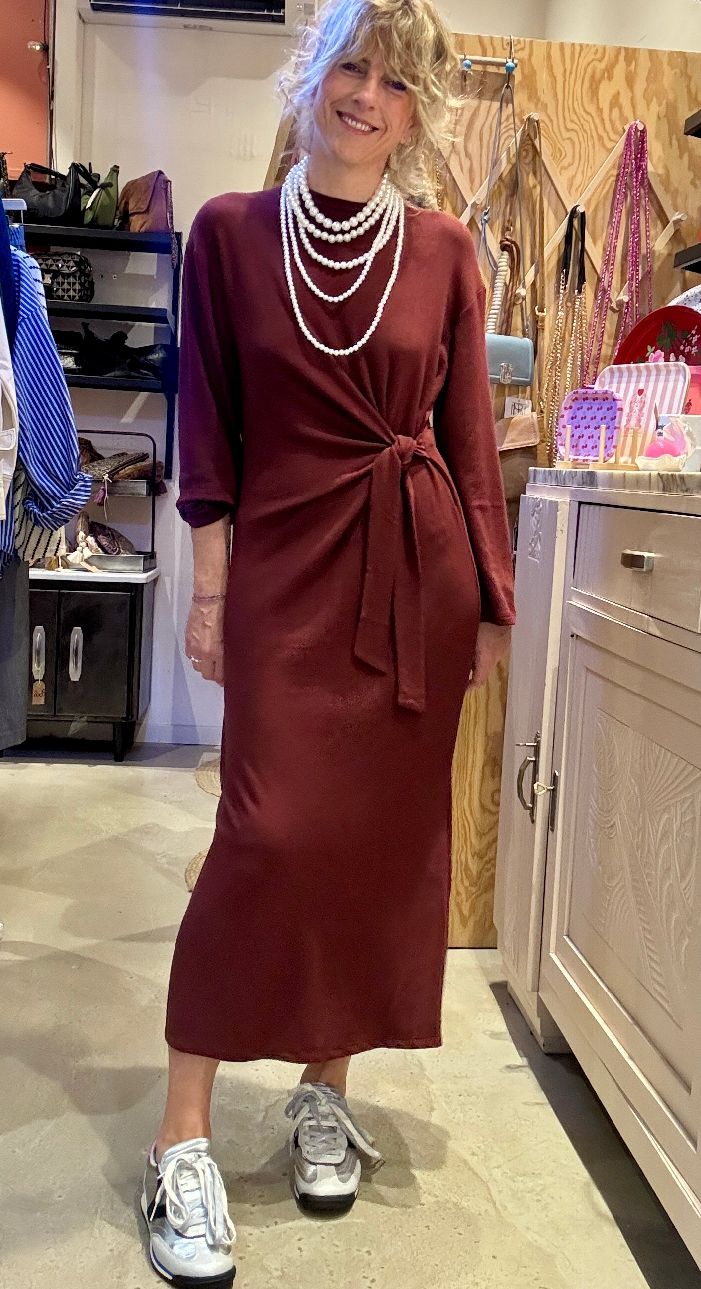 Robe Olive bordeaux