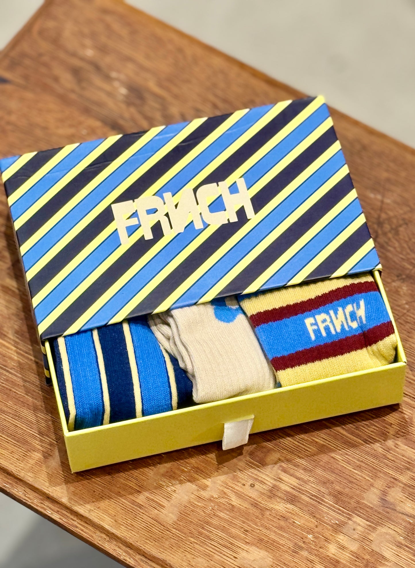 Boite 3 chaussettes blue