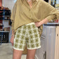 Short Azulejos olive