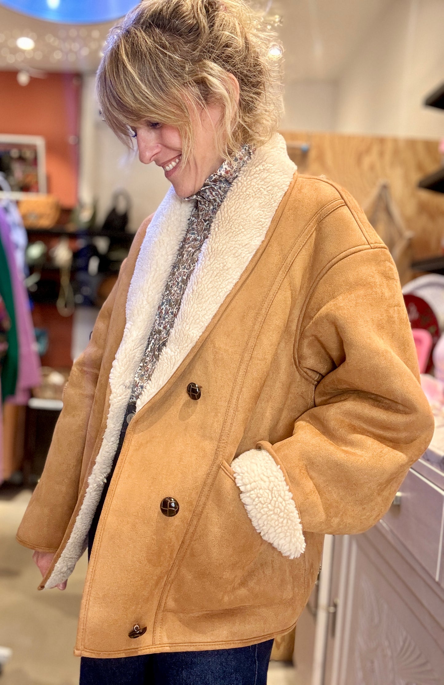 Manteau Swan camel