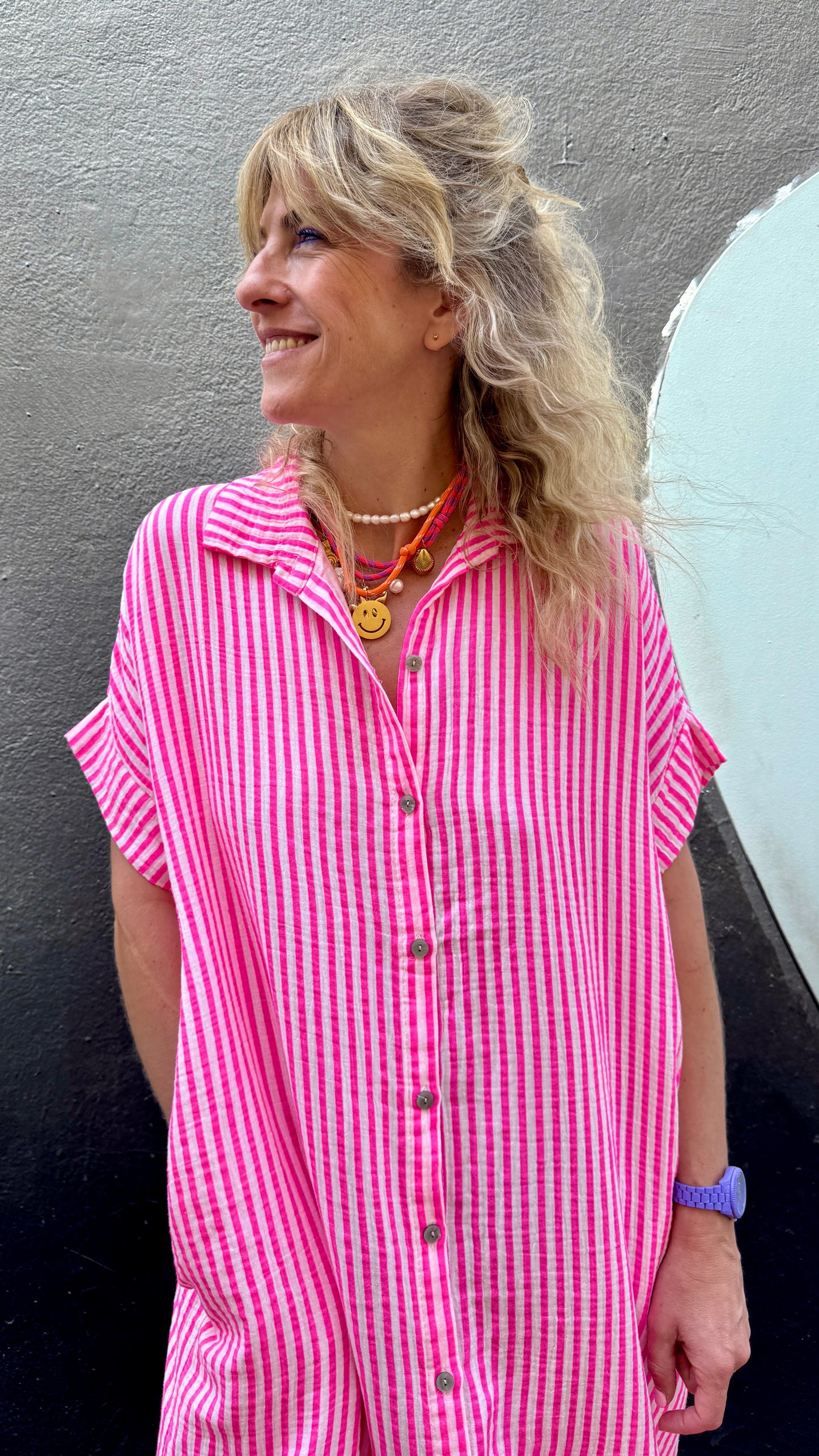 Robe Line fluo rose