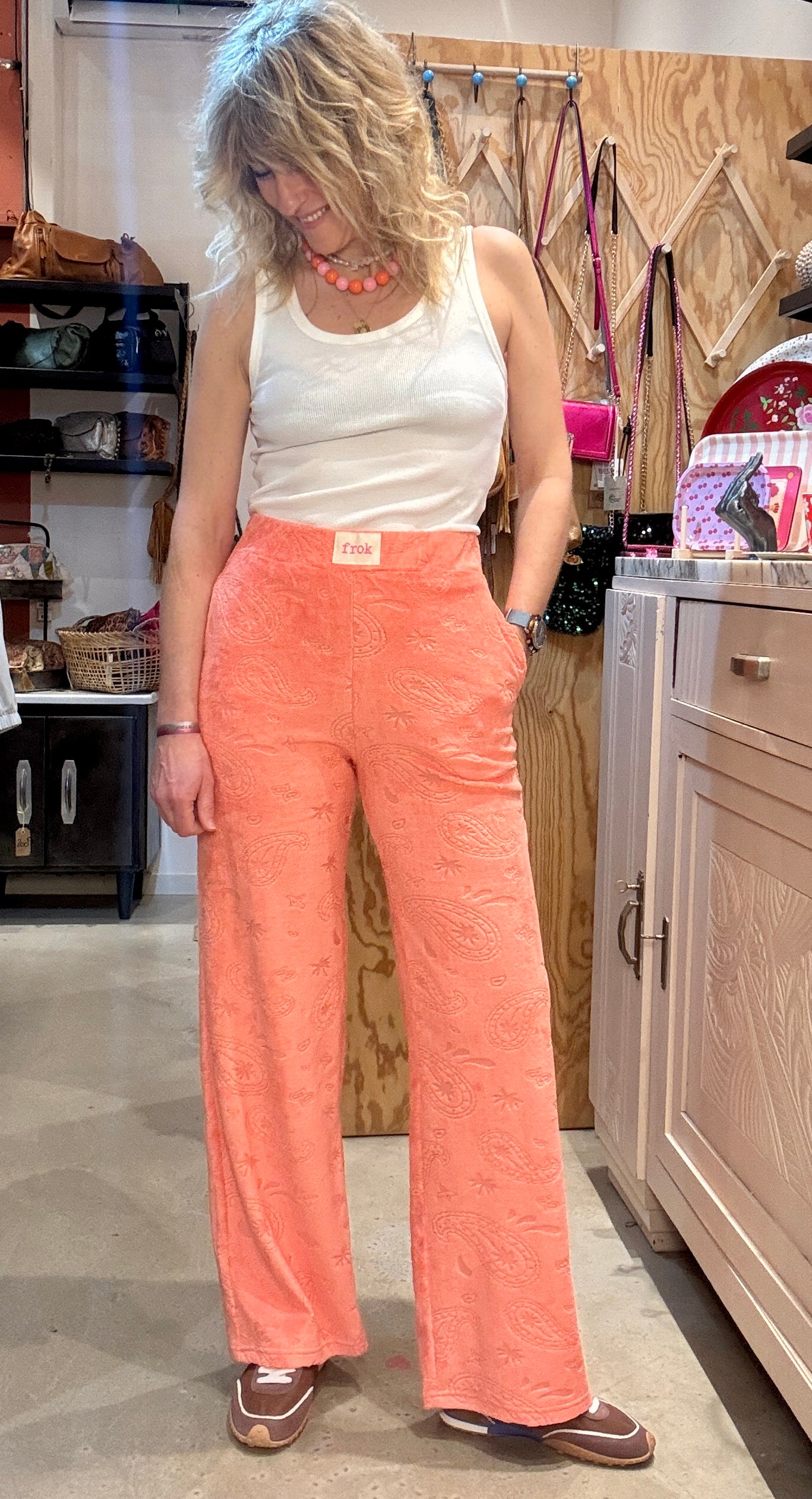 Pantalon Bob corail