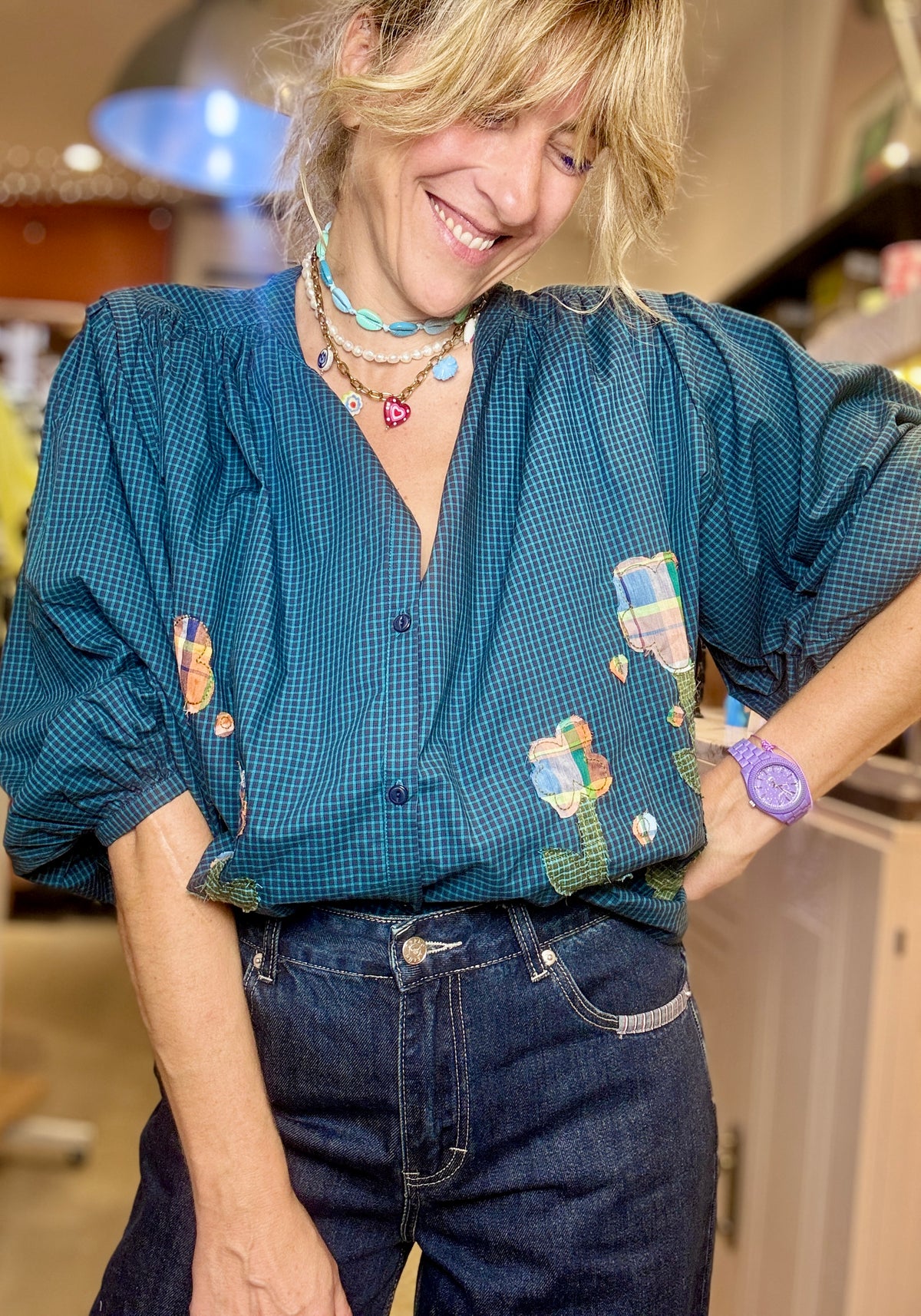 Chemise Janet bleue