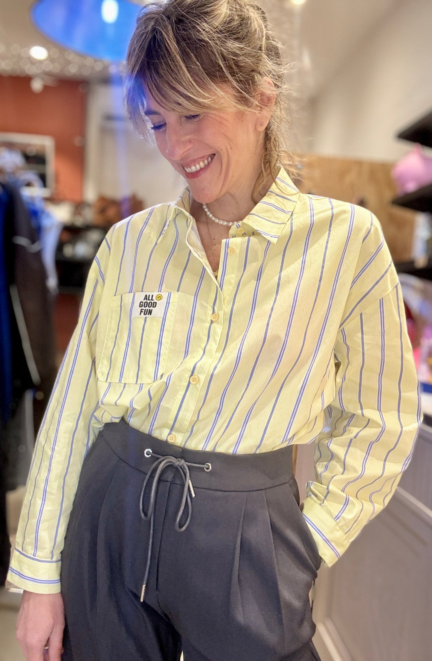 Chemise Good Fun jaune