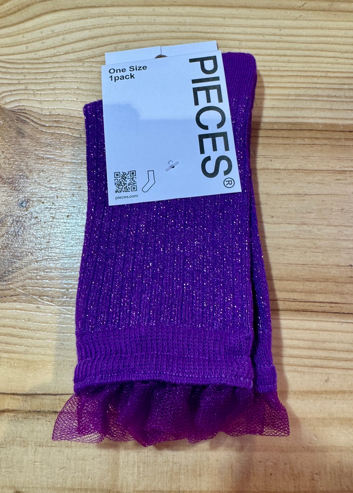 Chaussettes paillettes à volants